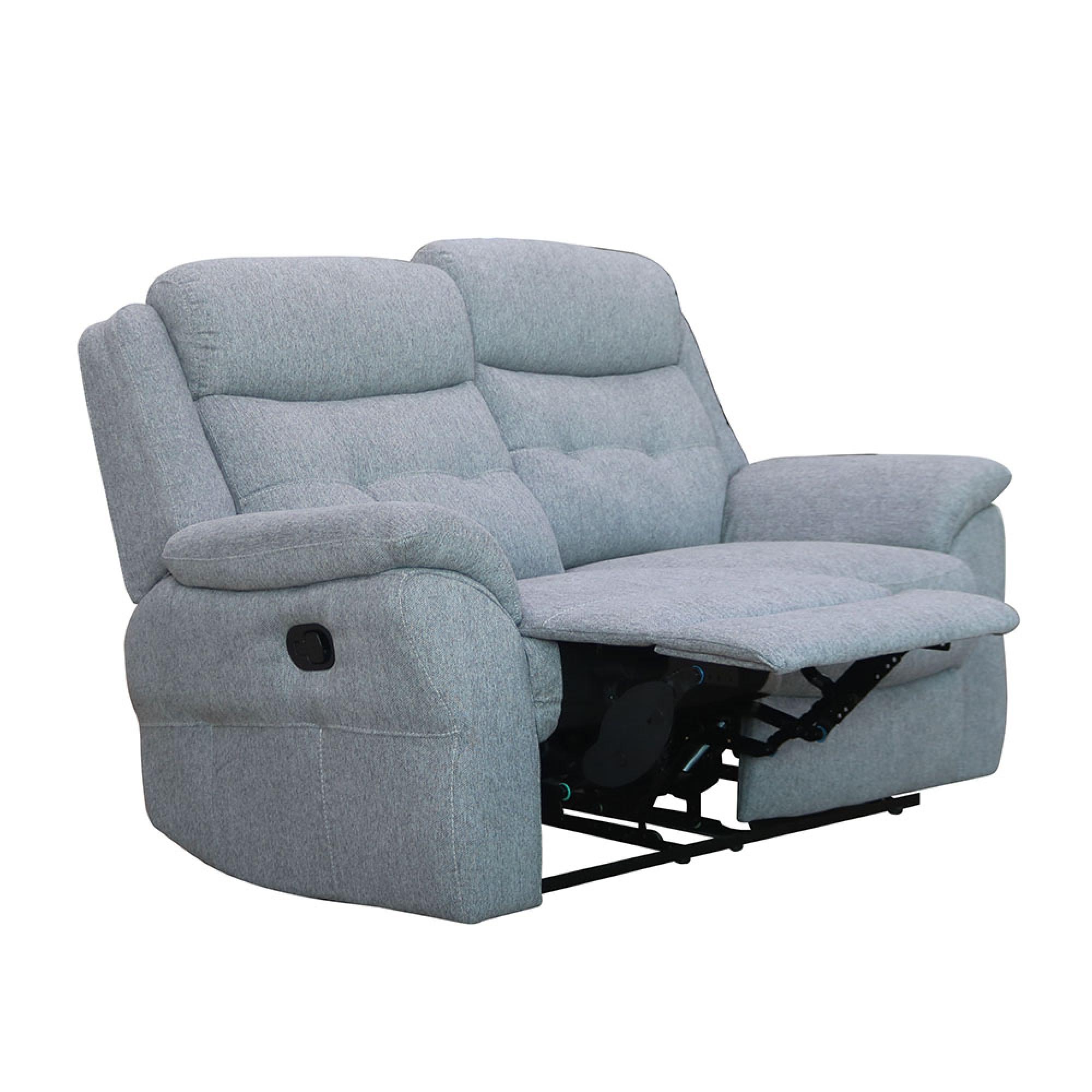 Shelby Recliner Sofa Set - 3+2+1 Seater - Grey Fabric