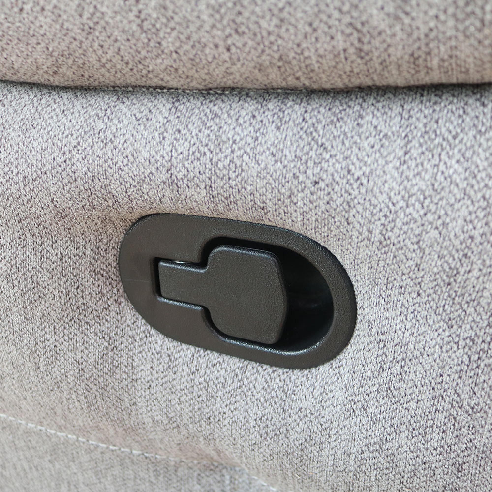 Shelby Recliner Sofa - 3 Seater - Grey Fabric