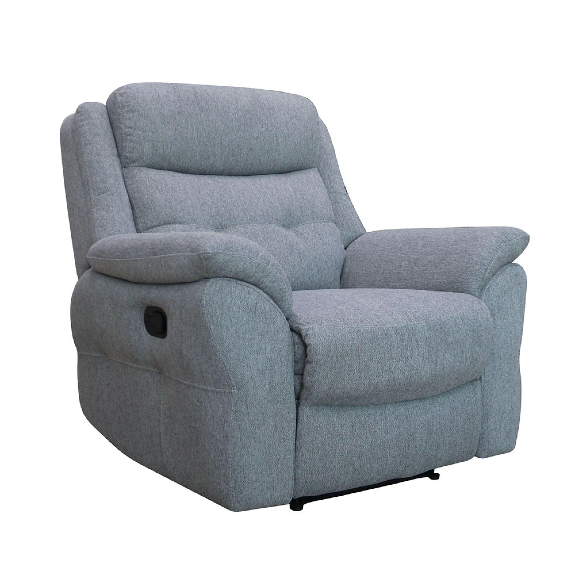 Shelby Recliner Armchair - Grey Fabric
