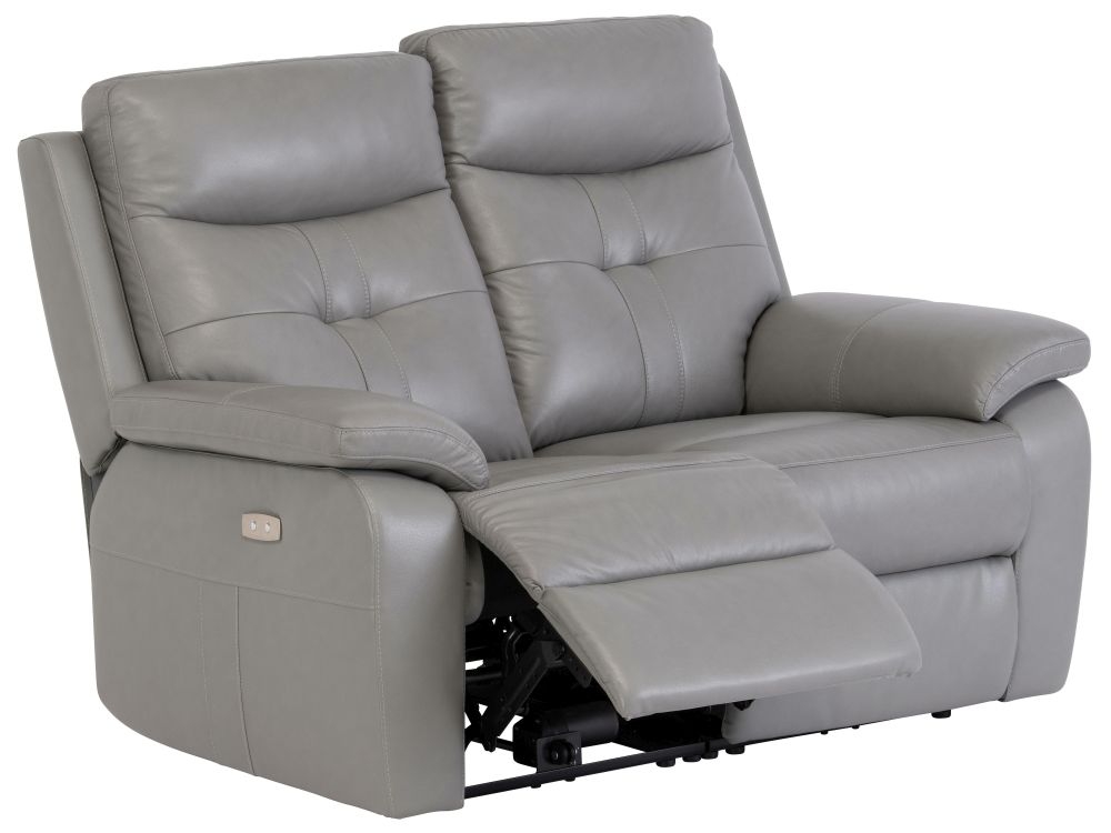 Sophia Sofa - 2 Seater - Electric Recliner - Grey Leather