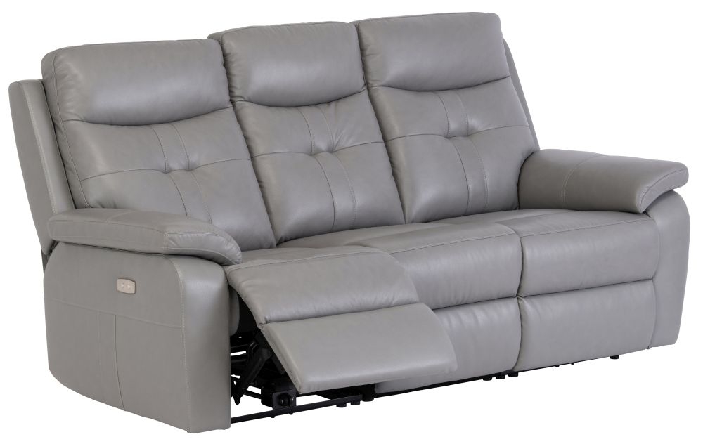 Sophia Sofa - 3 Seater - Electric Recliner - Grey Leather
