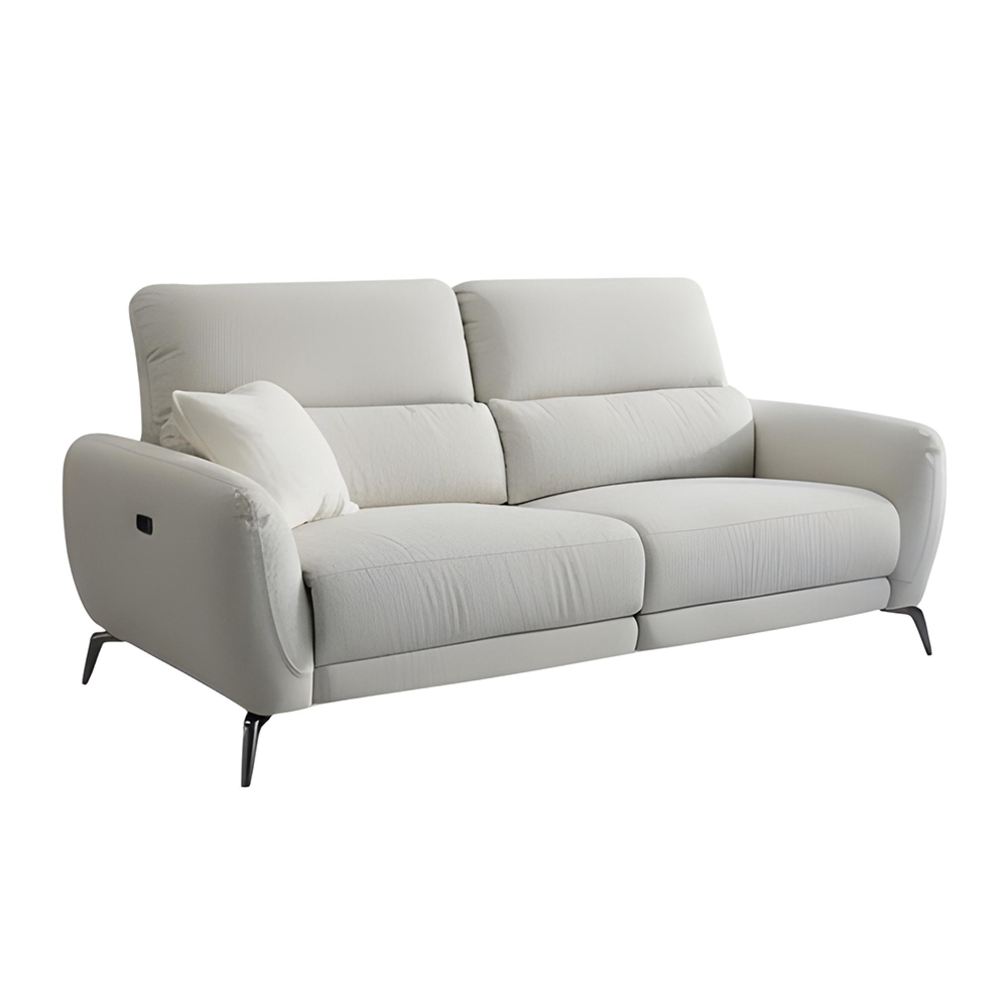 Sorrento Electric Recliner Sofa - Beige Fabric - 3 Seater