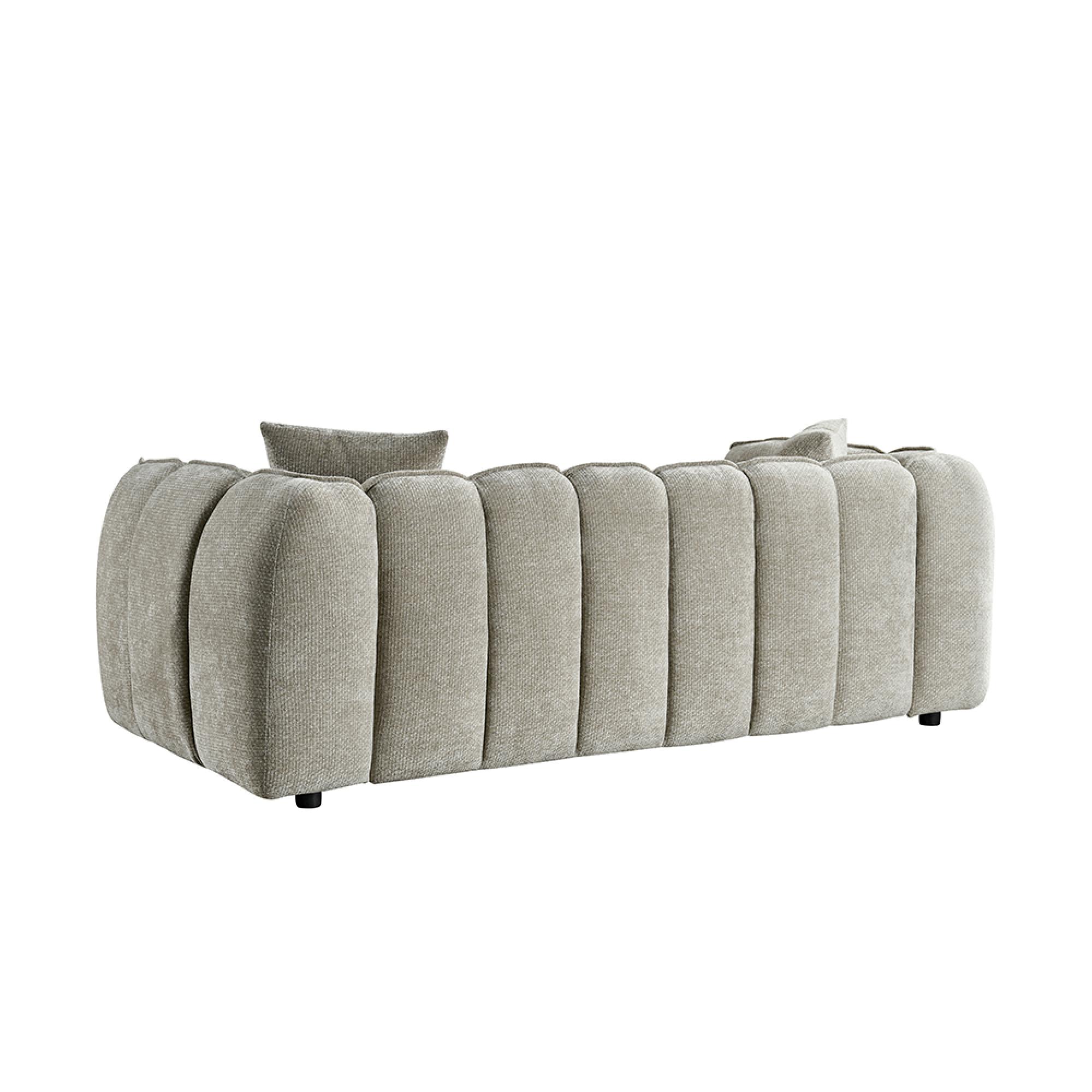 Venice Sofa - Beige Fabric - 3 Seater