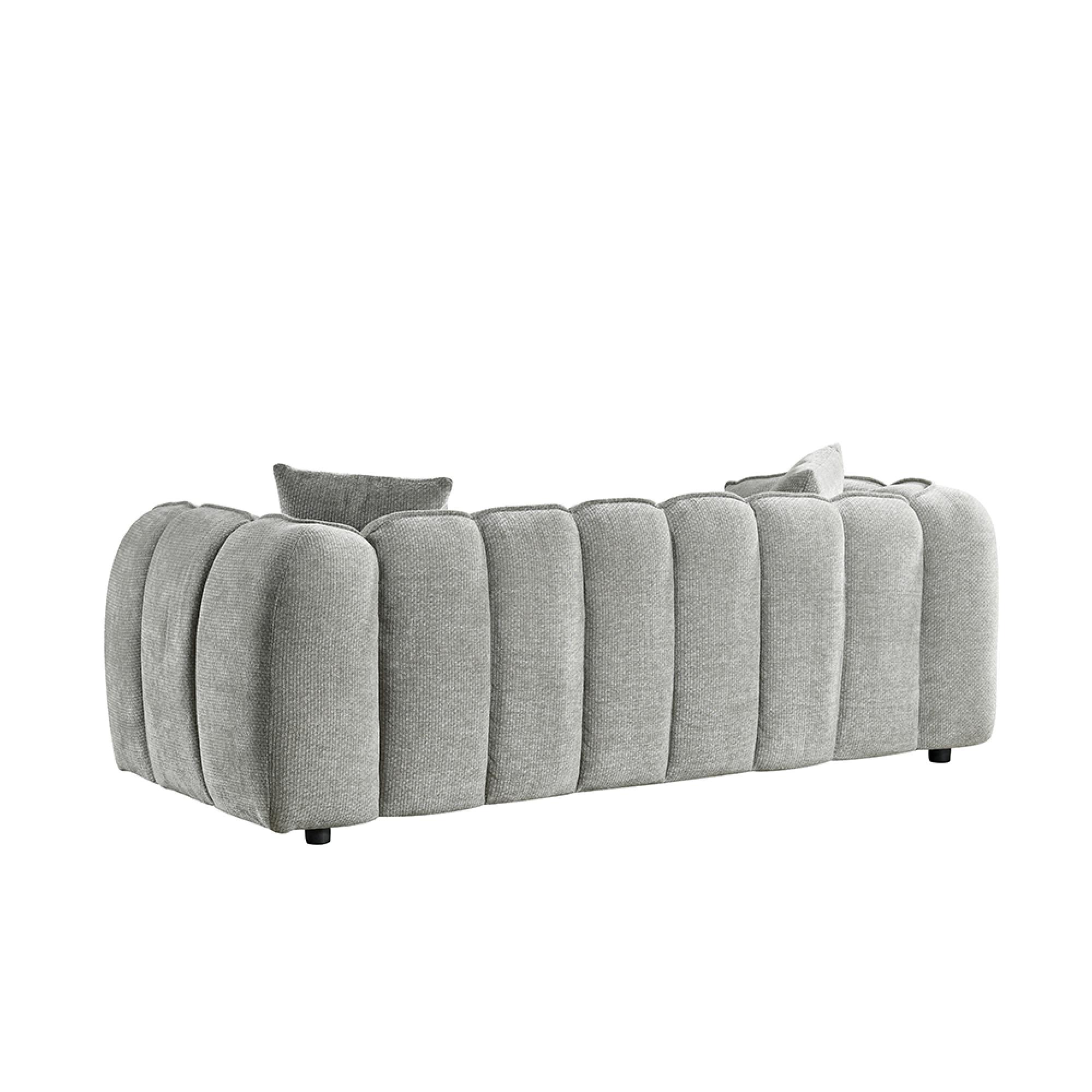 Venice Sofa - Grey Fabric - 3 Seater