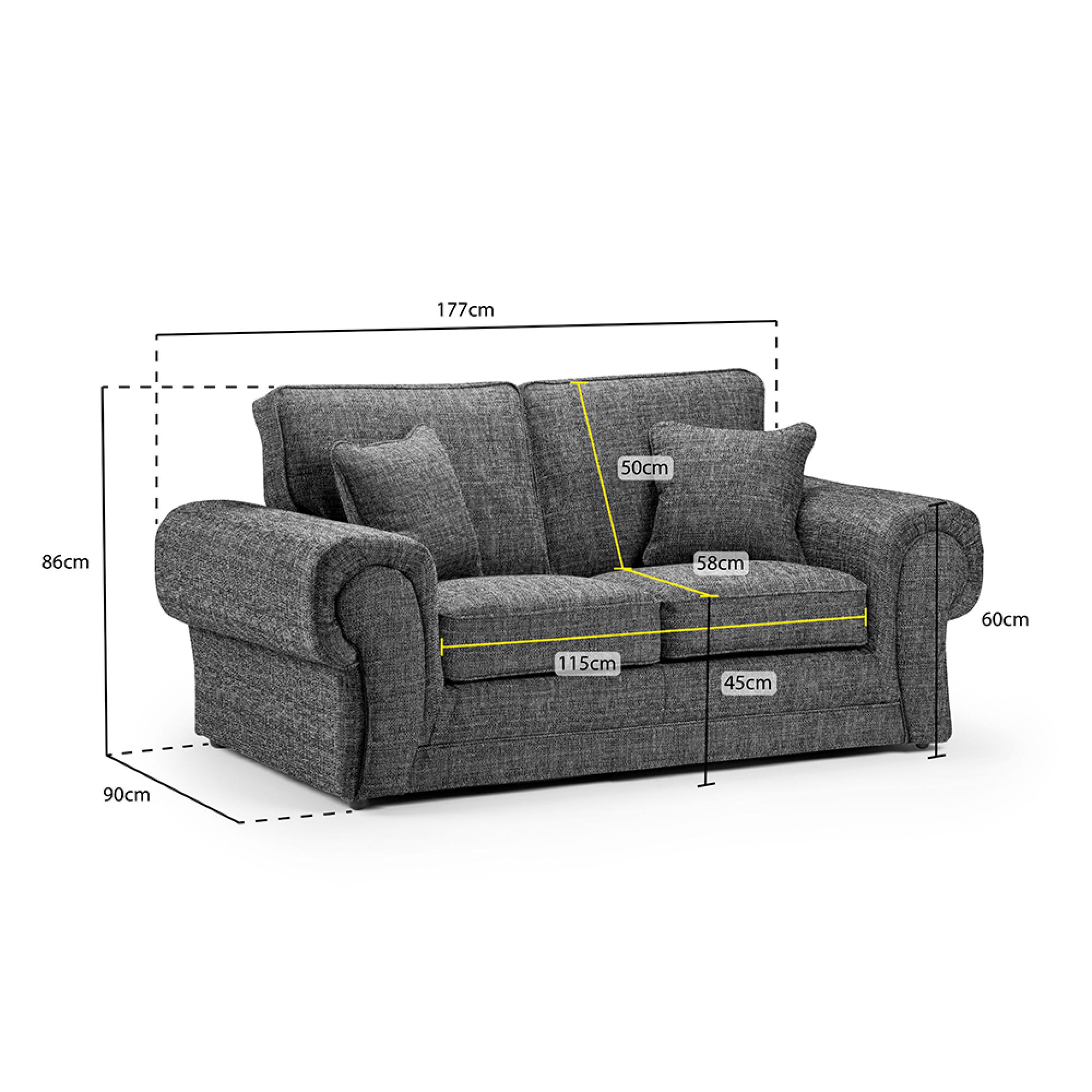 Wilcot Sofa - Grey Fabric - 2 Seater