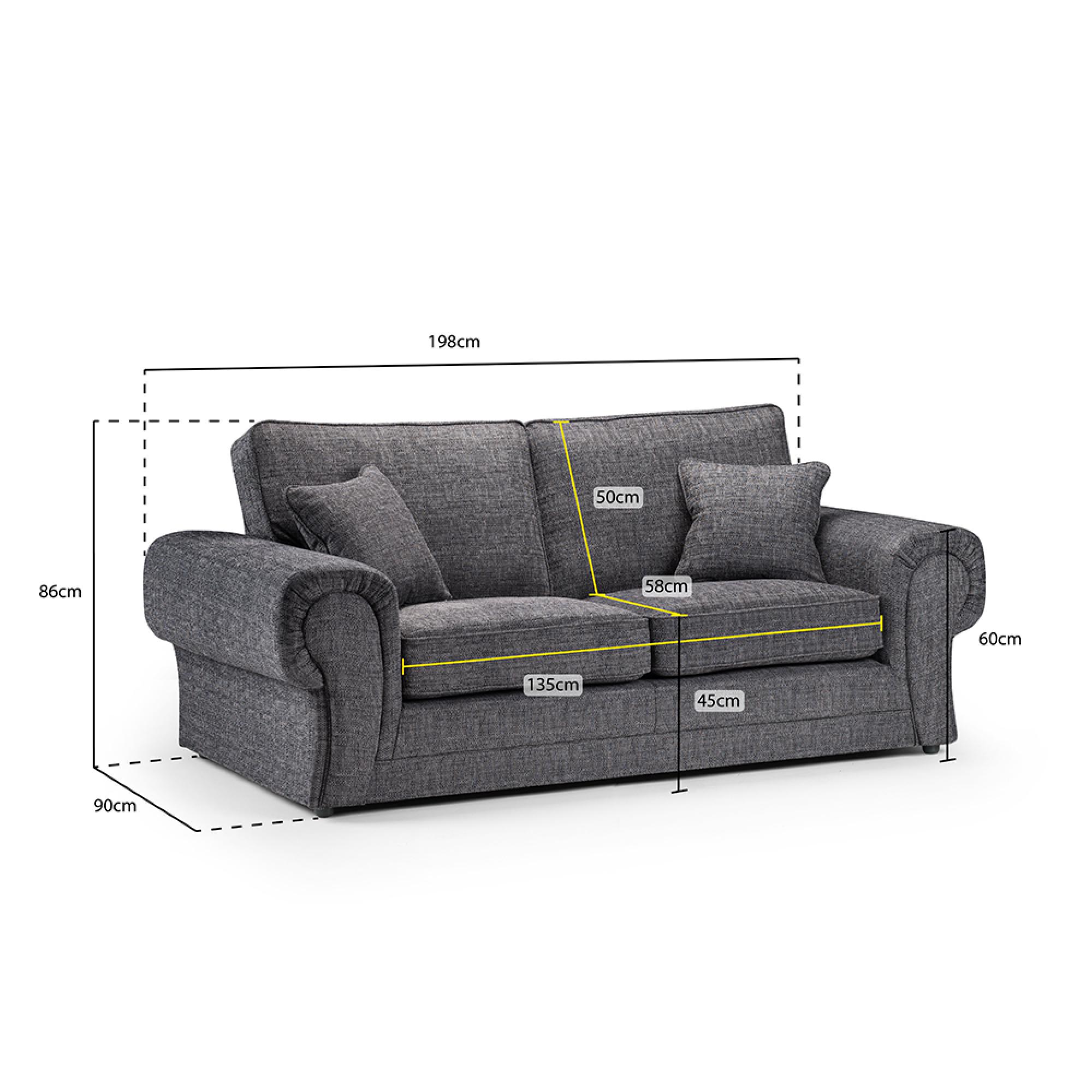 Wilcot Sofa - Grey Fabric - 3 Seater
