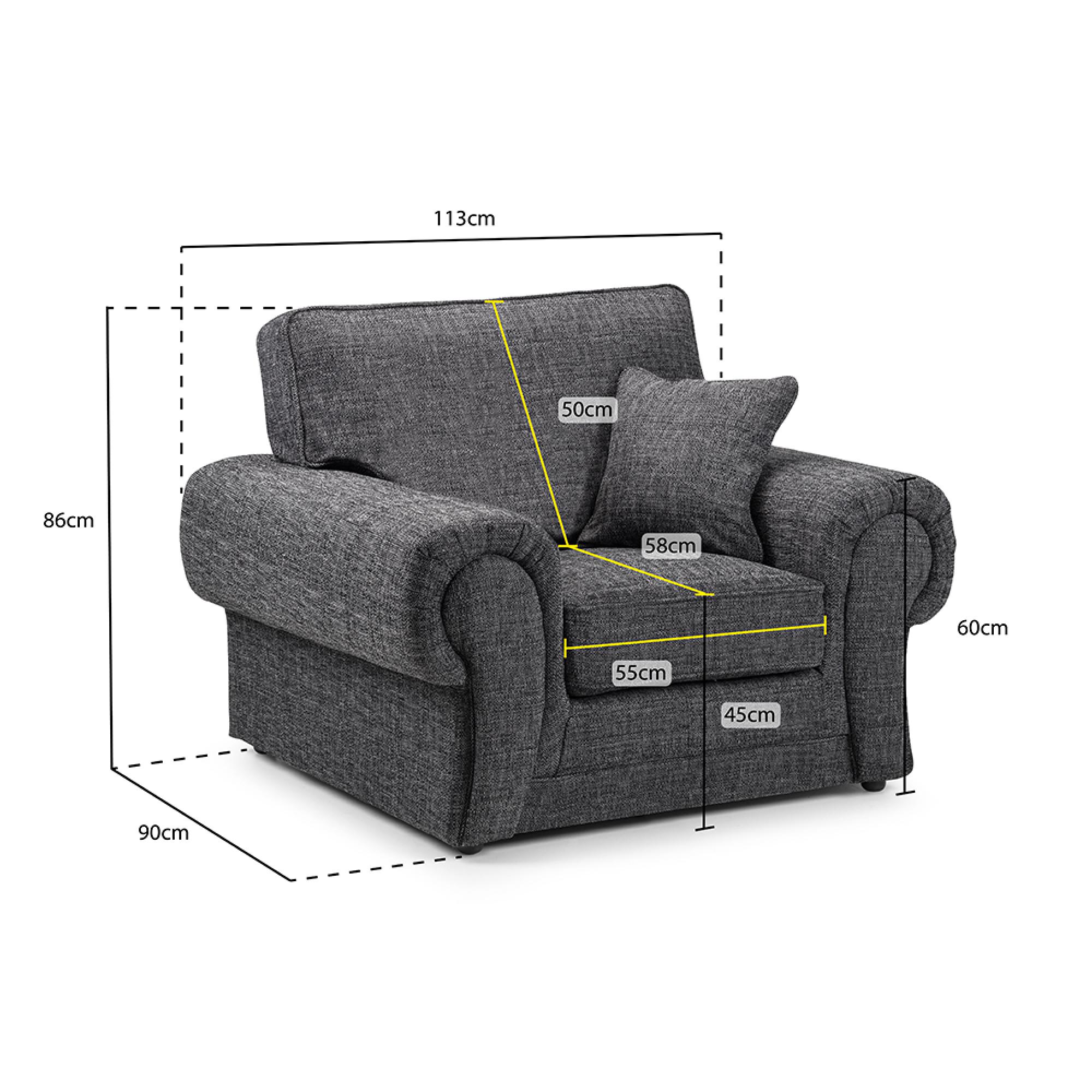 Wilcot Armchair - Grey Fabric