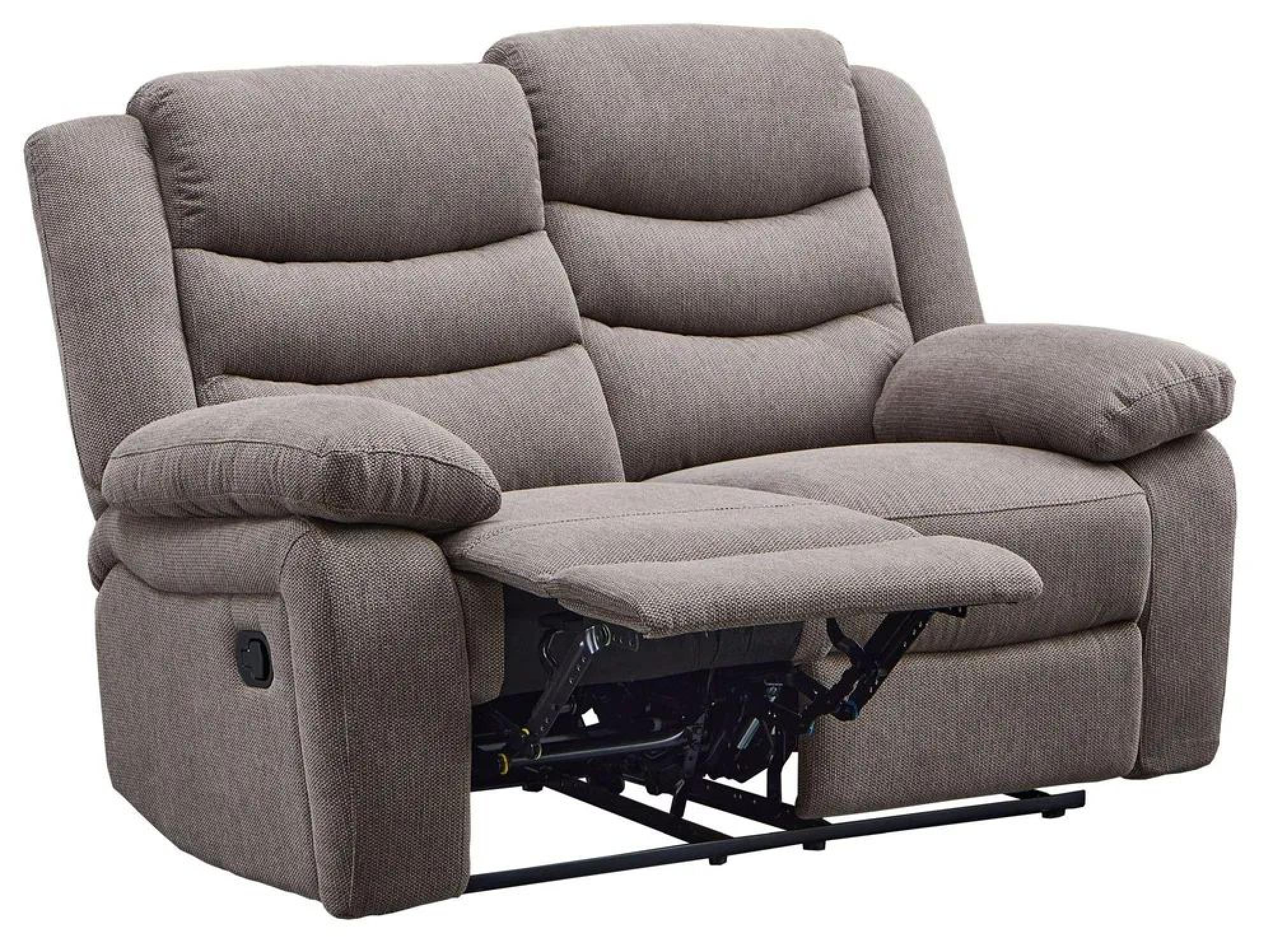 Windsor Recliner Sofa - 2 Seater - Brown Fabric