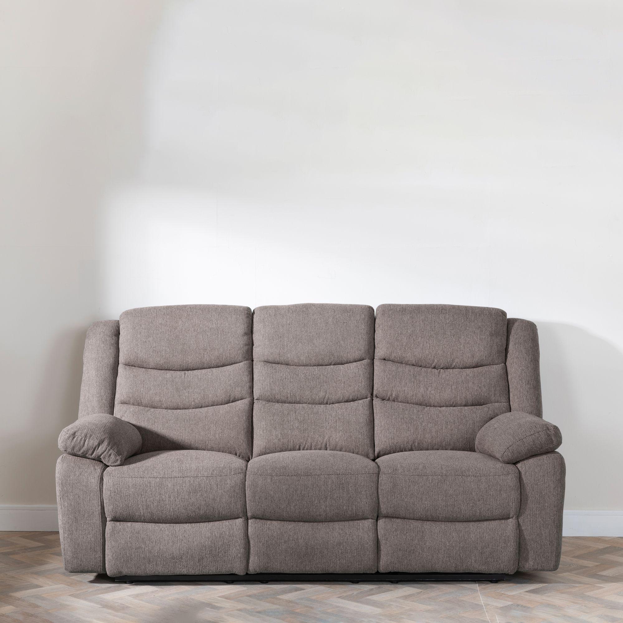 Windsor Recliner Sofa - 3 Seater - Brown Fabric