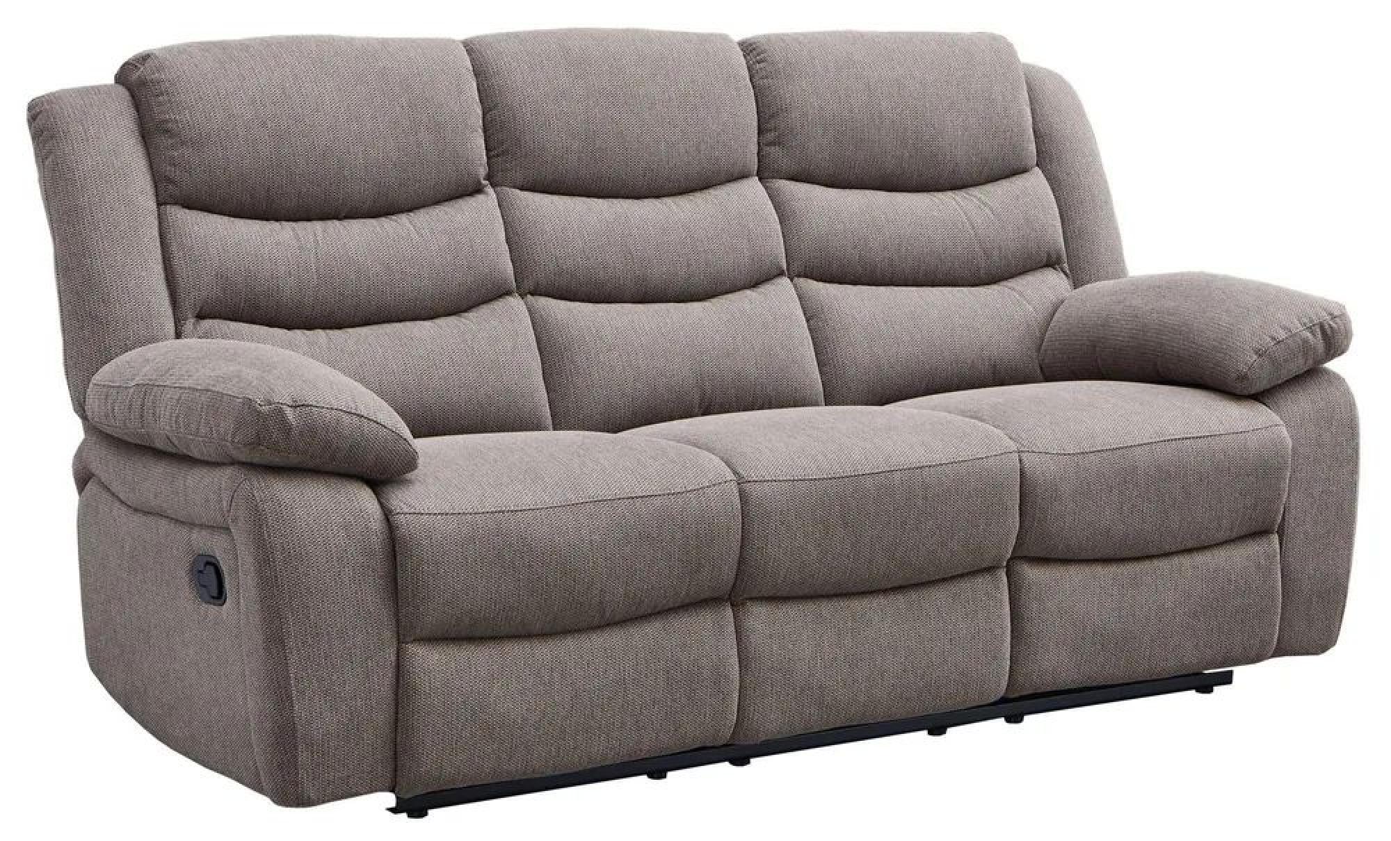 Windsor Recliner Sofa - 3 Seater - Brown Fabric
