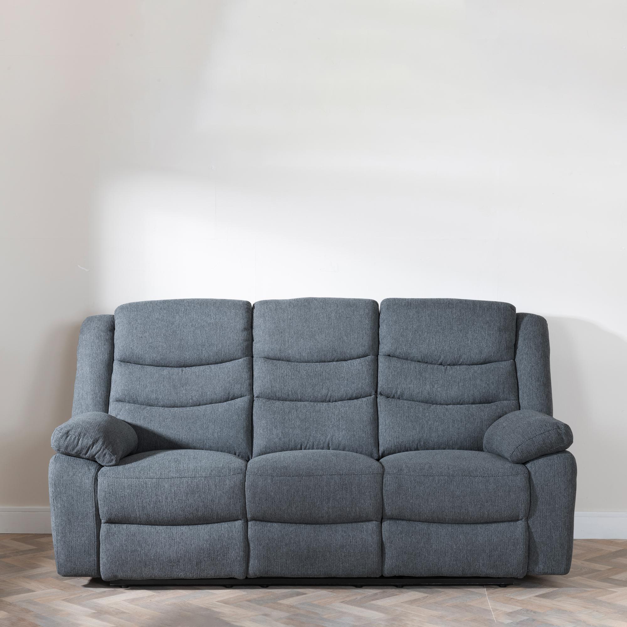 Windsor Recliner Sofa - 3 Seater - Dark Grey Fabric