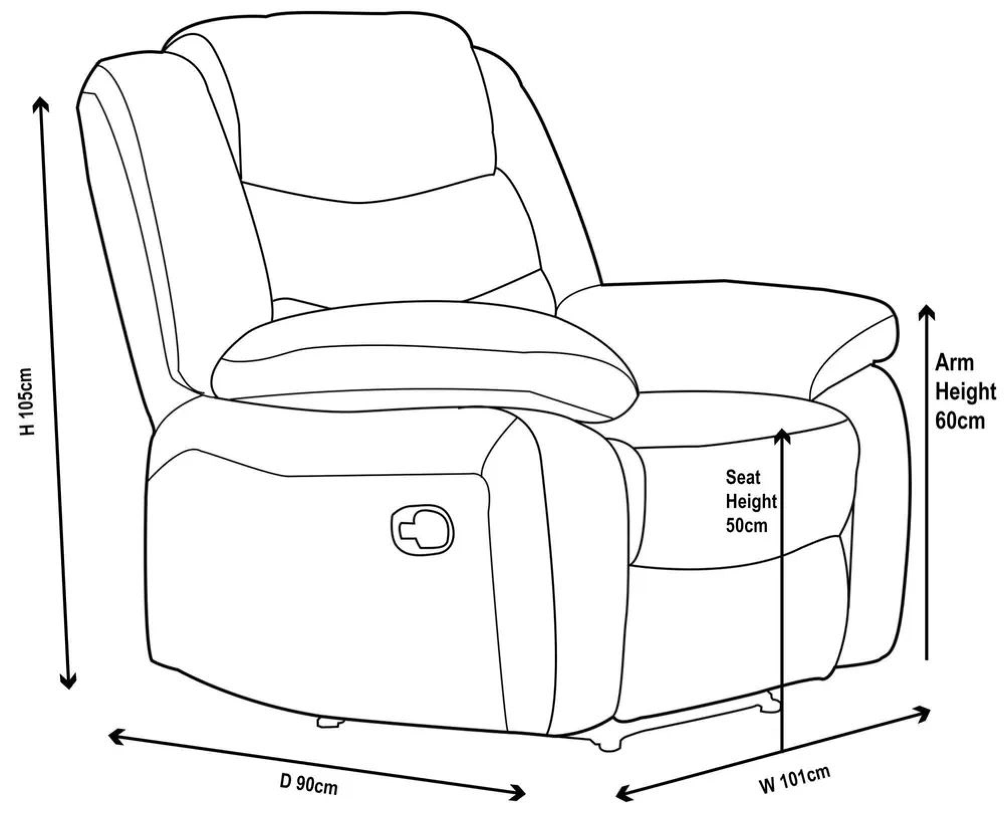 Windsor Recliner Armchair - Dark Grey Fabric