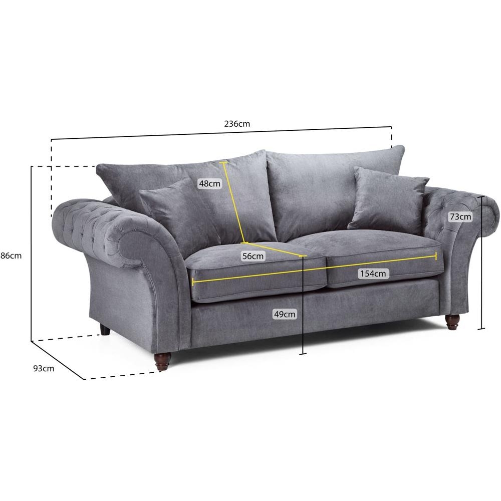 Windsor Sofa - Fullback - Stone - 3 Seater