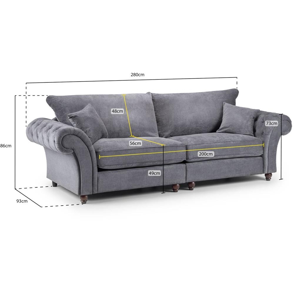 Windsor Sofa - Fullback - Stone - 4 Seater