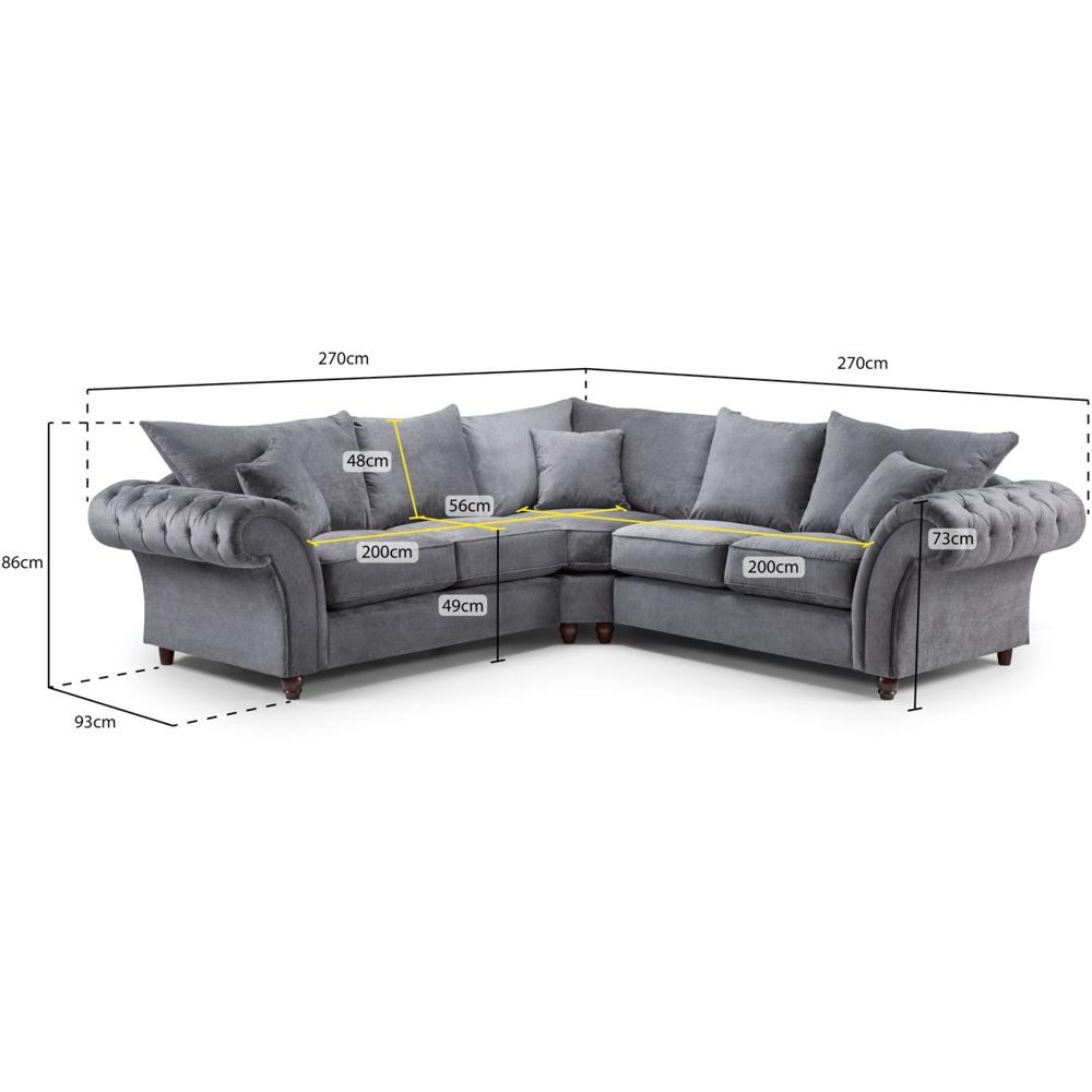 Windsor Corner Sofa - Fullback - Stone - Large