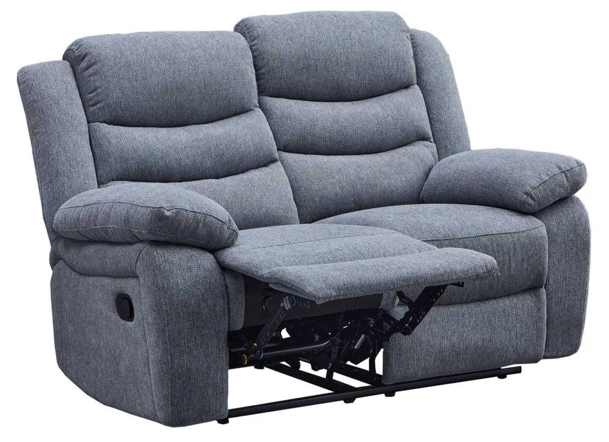 Windsor Recliner Sofa - 2 Seater - Grey Fabric