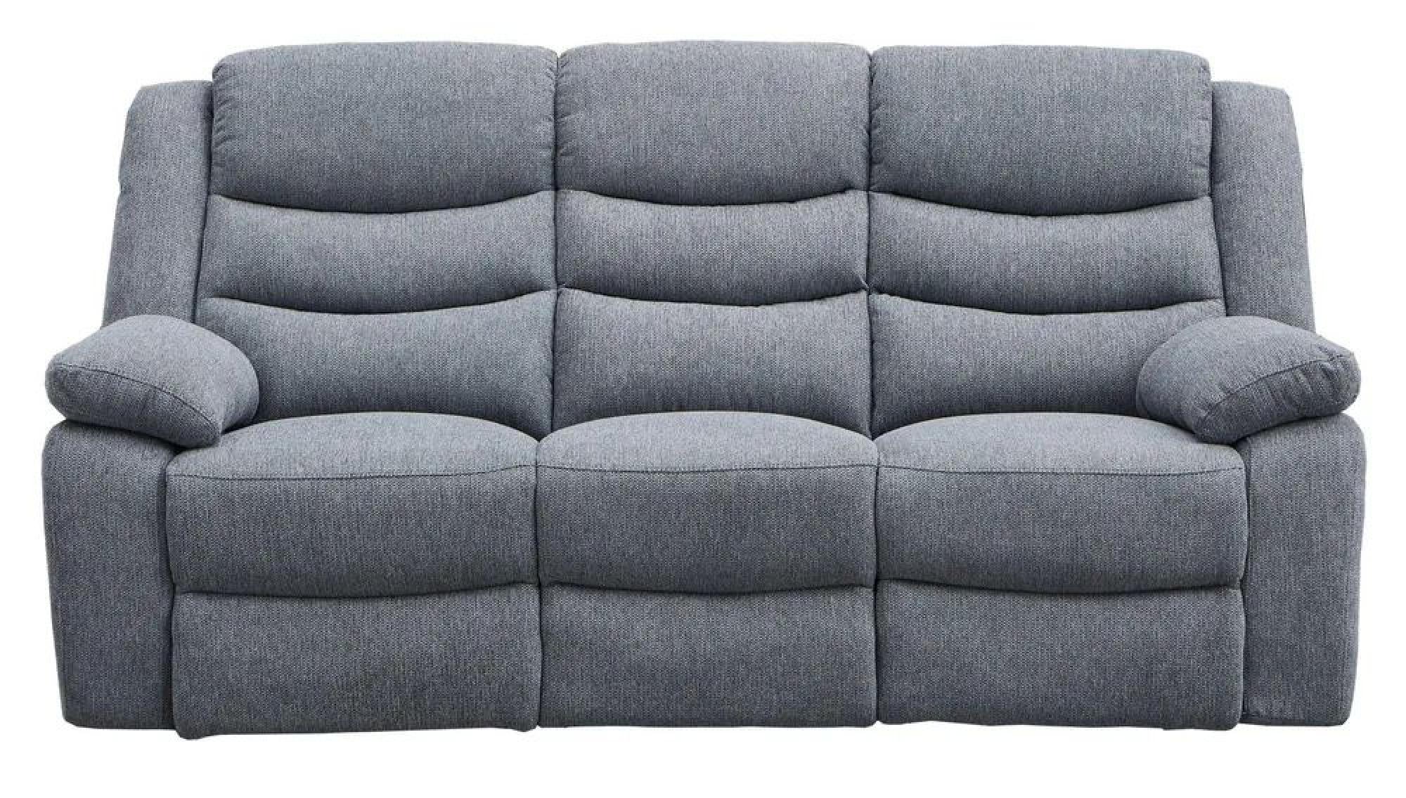 Windsor Recliner Sofa - 3 Seater - Grey Fabric