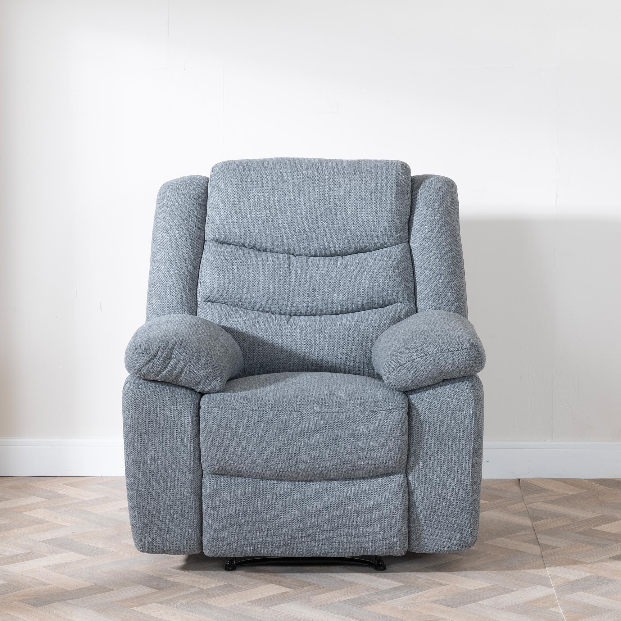 Windsor Recliner Armchair - Grey Fabric