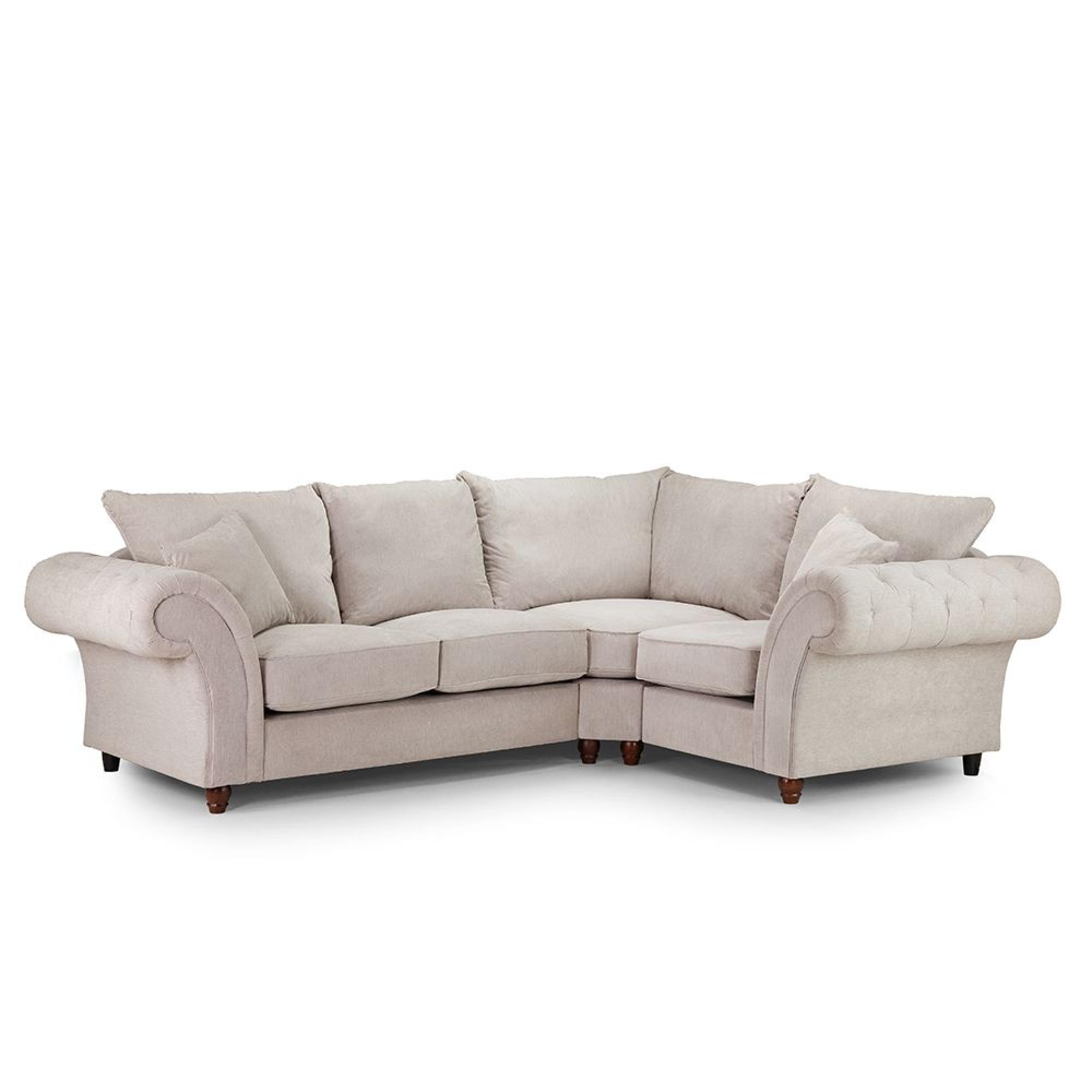 Windsor Corner Sofa - Stone Fabric - Fullback - RHF