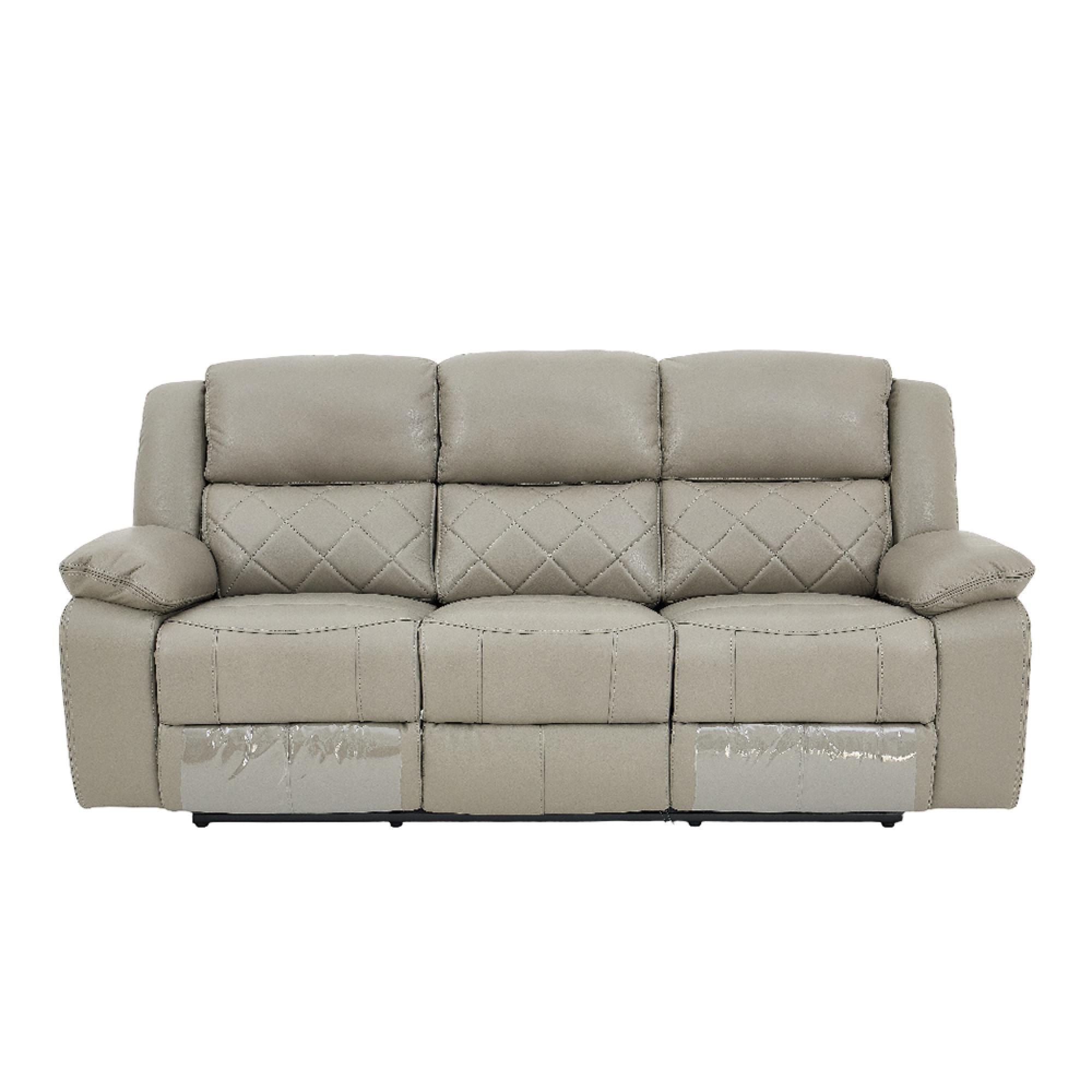 Bentley Recliner Sofa - 3 Seater - Grey Leather