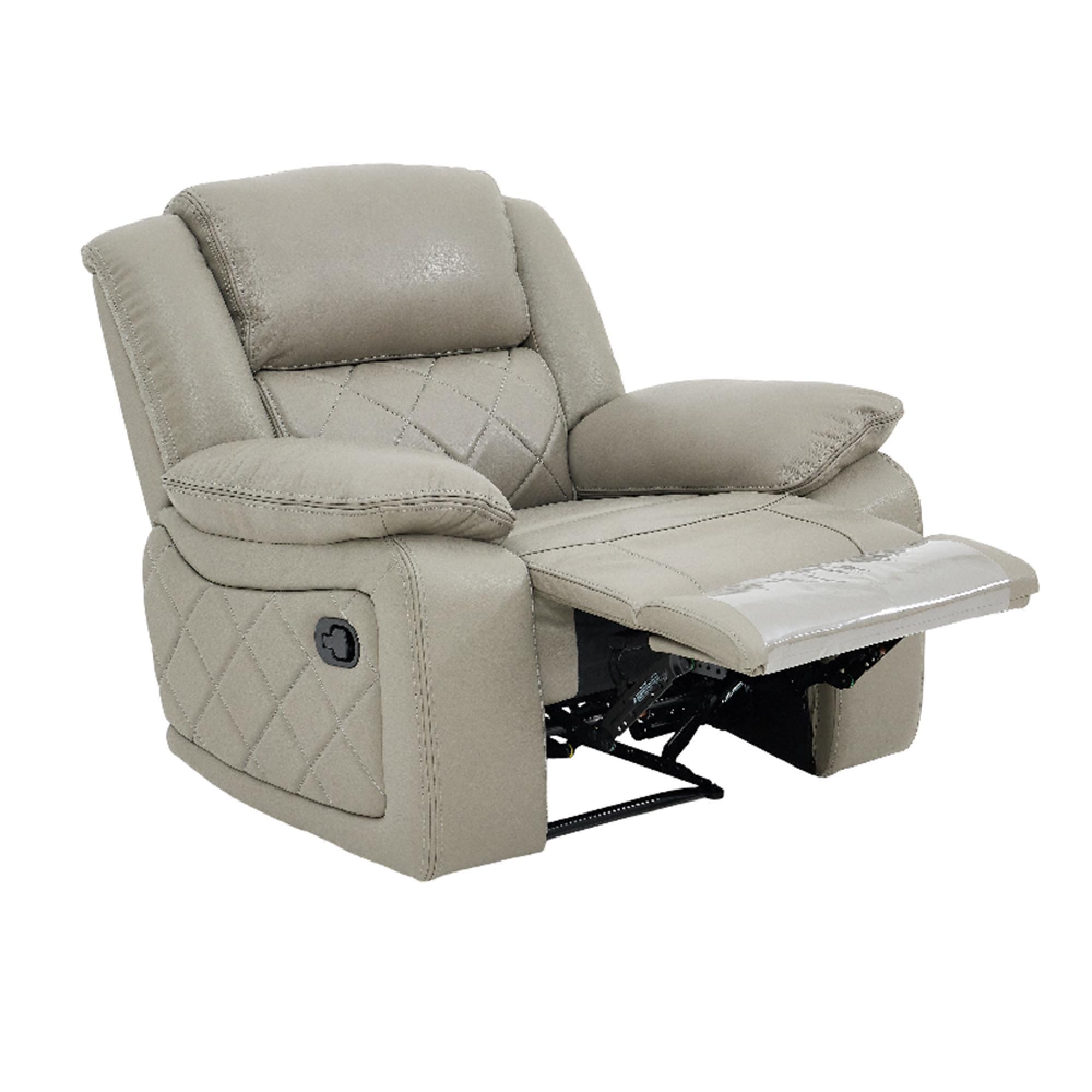 Bentley Recliner Sofa Set - Grey Leather