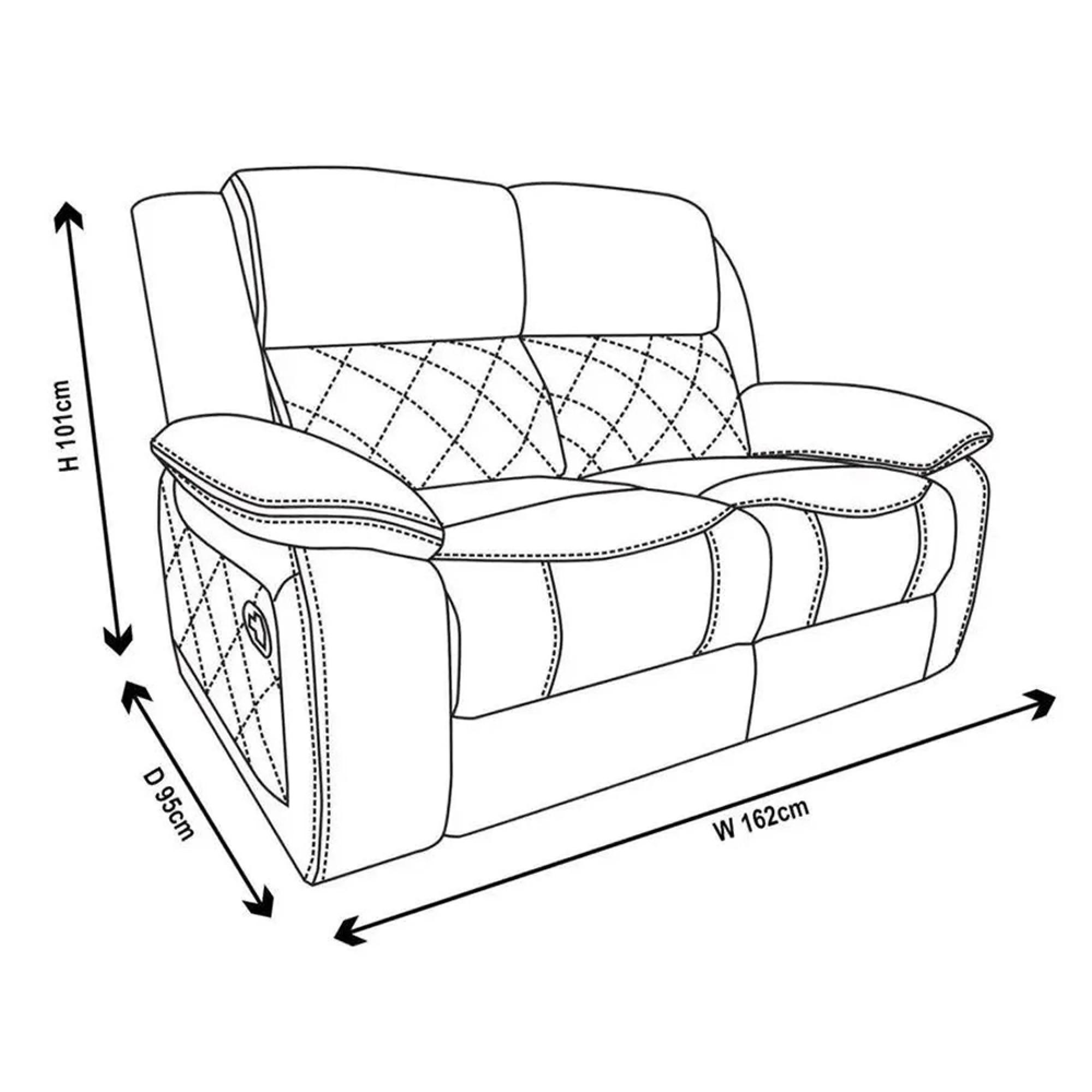Bentley Recliner Sofa Set - Grey Leather