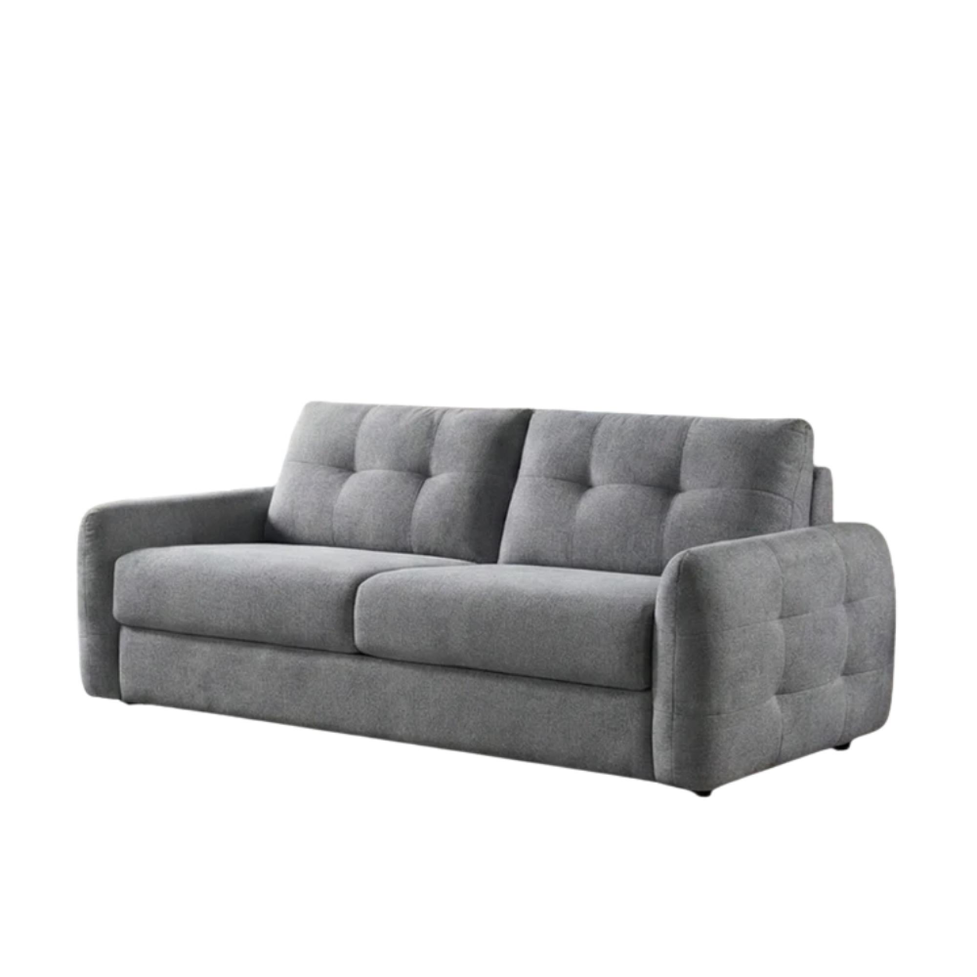 Athens Sofa Bed - Grey Fabric - 3 Seater - Pull Out