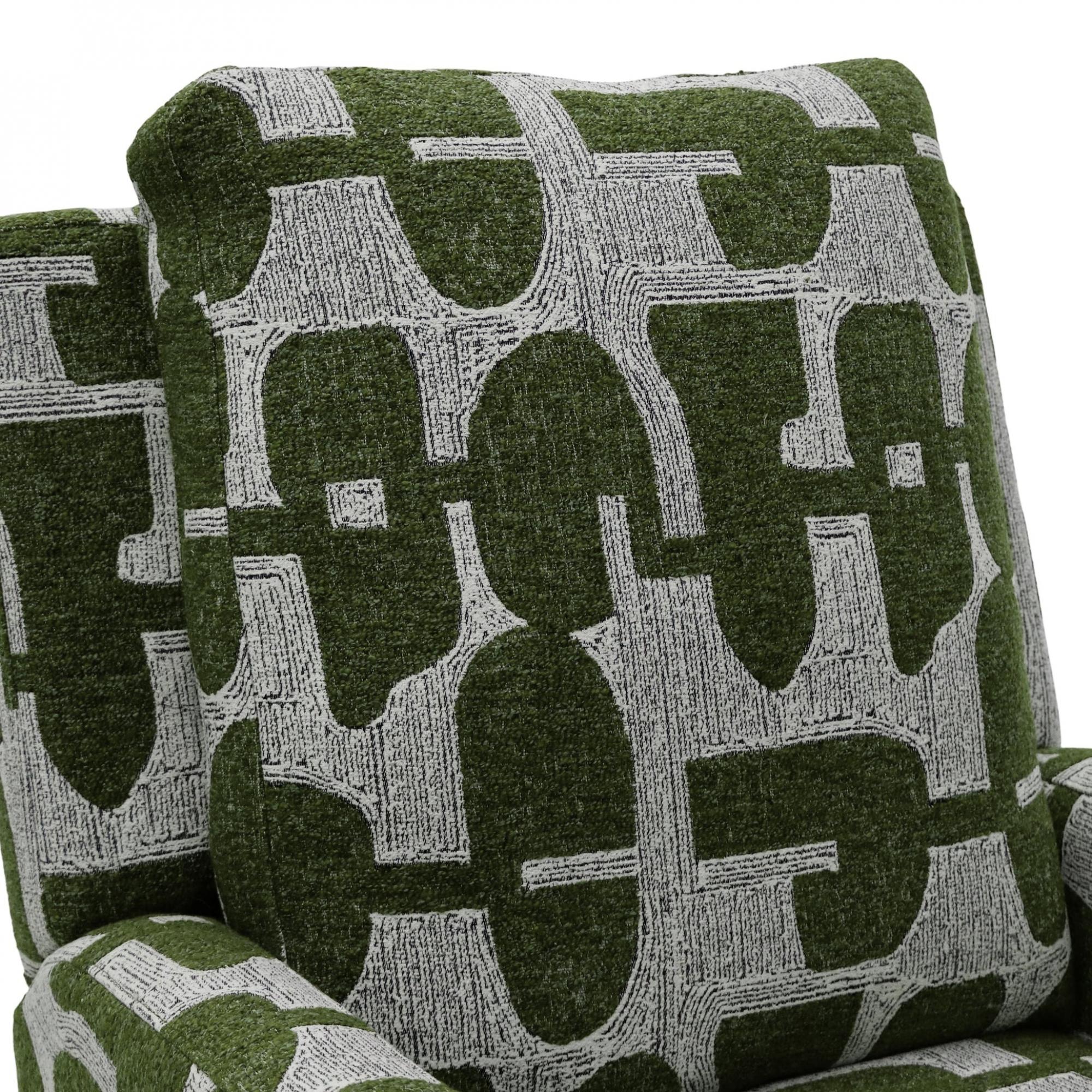Seville Electric Recliner Armchair - Green Fabric