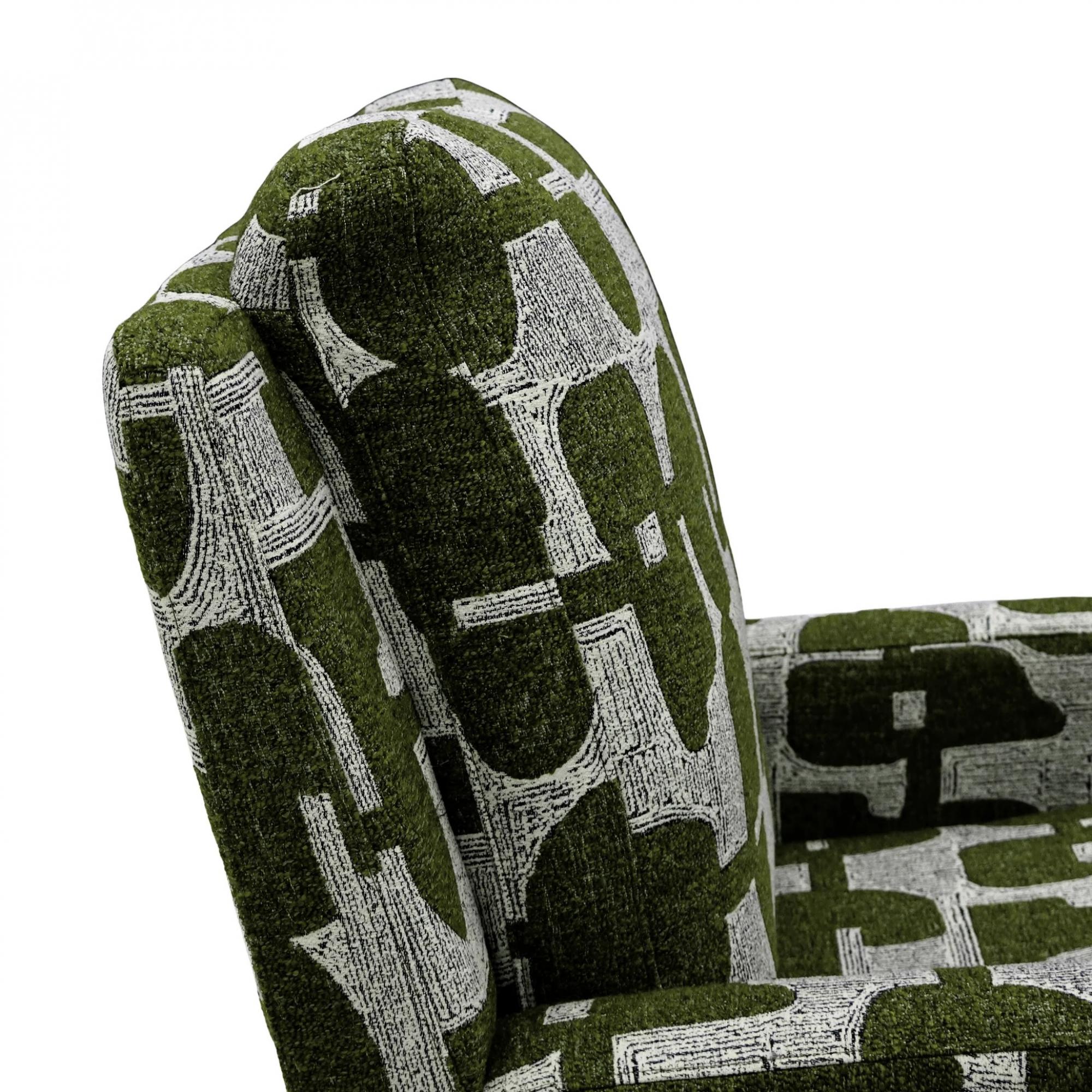 Seville Electric Recliner Armchair - Green Fabric