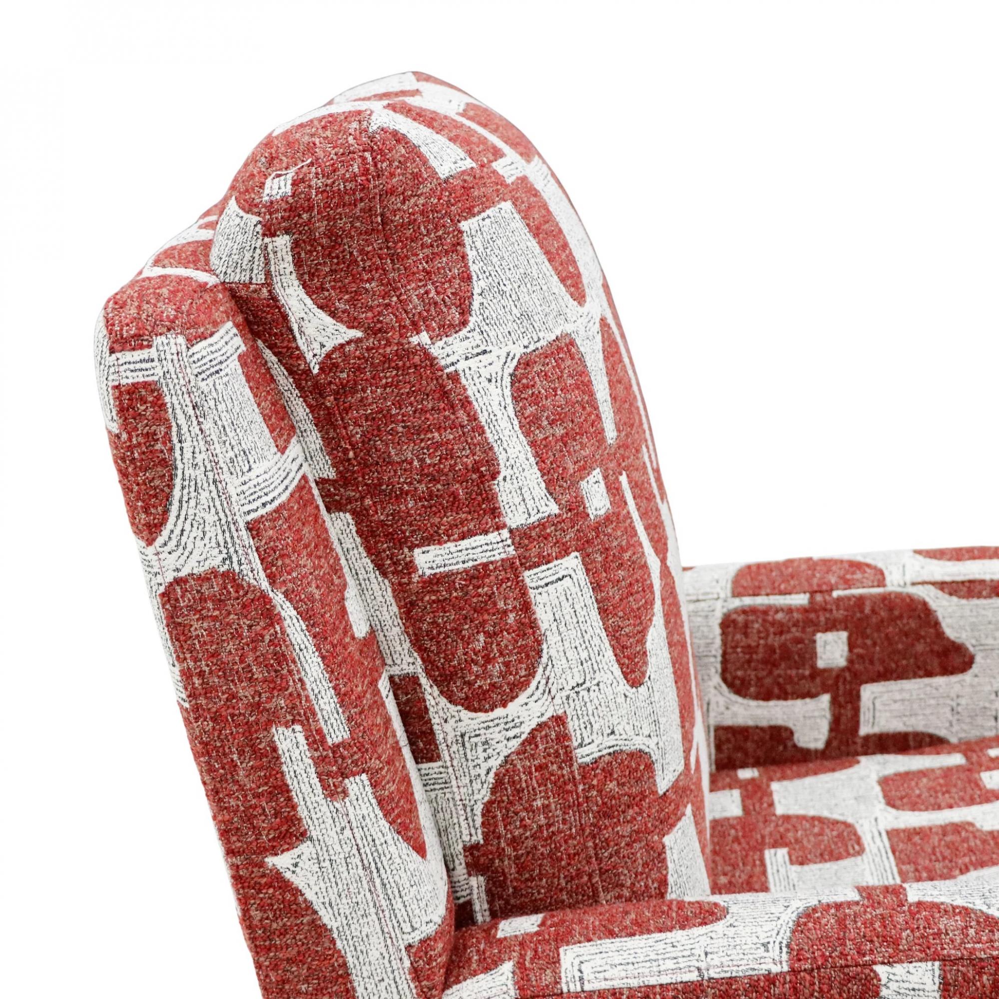 Seville Electric Recliner Armchair - Red Fabric
