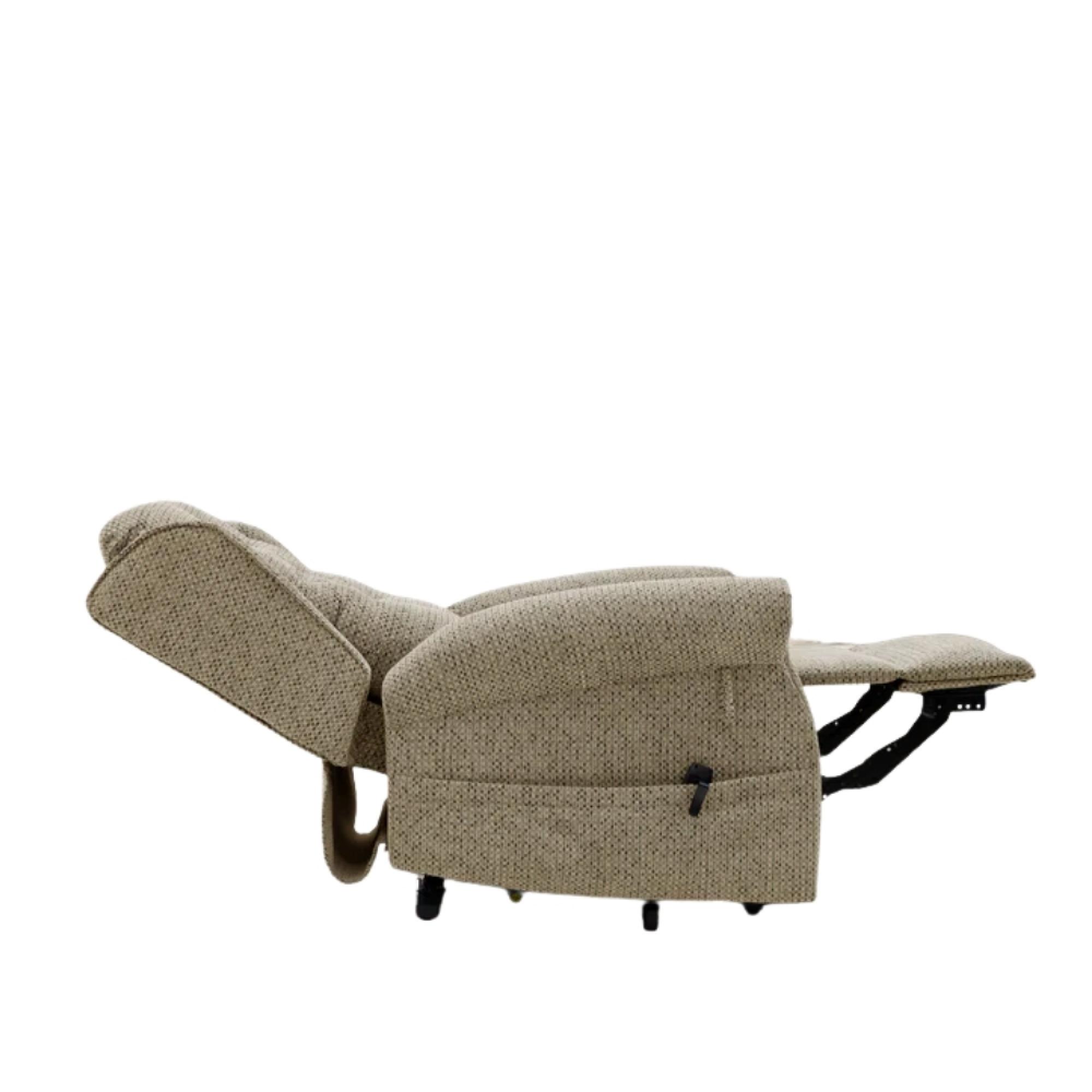 Sienna Rise Recliner Armchair - Mink Fabric