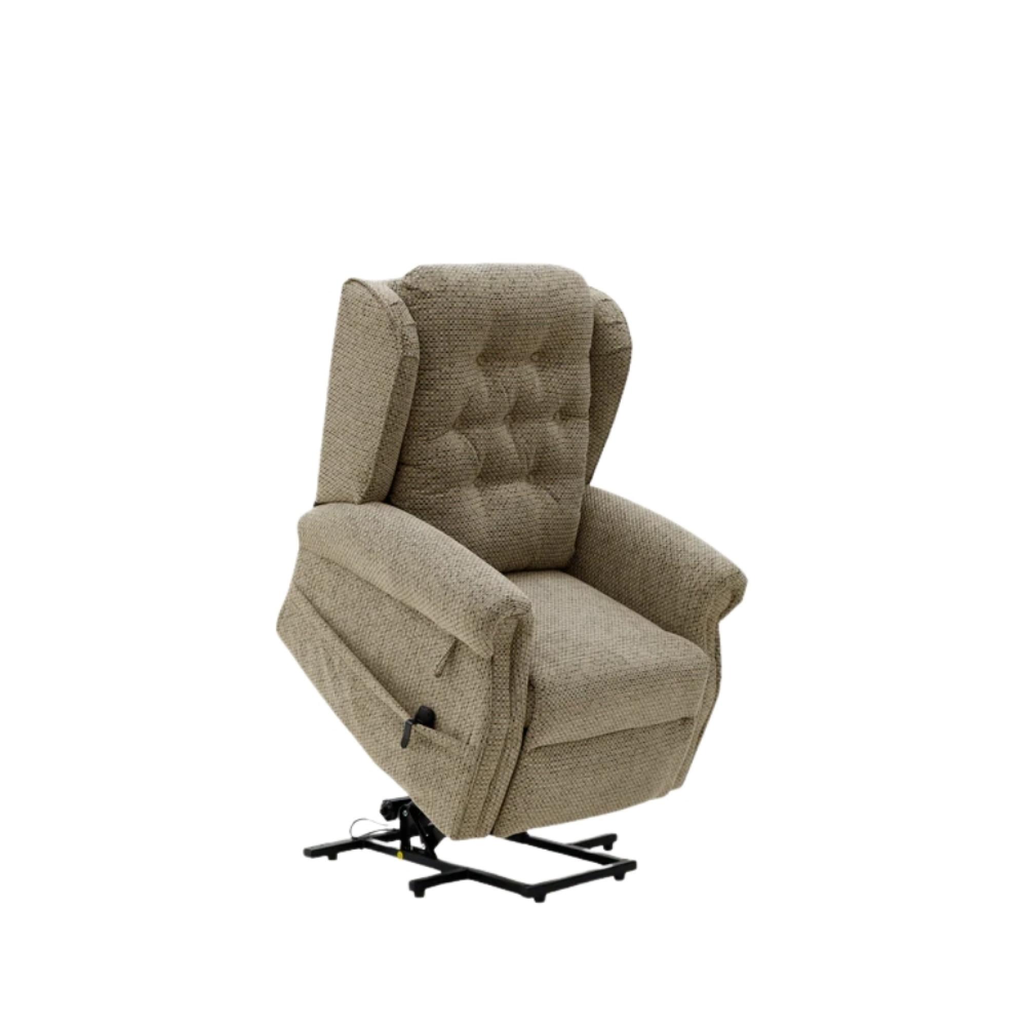 Sienna Rise Recliner Armchair - Mink Fabric