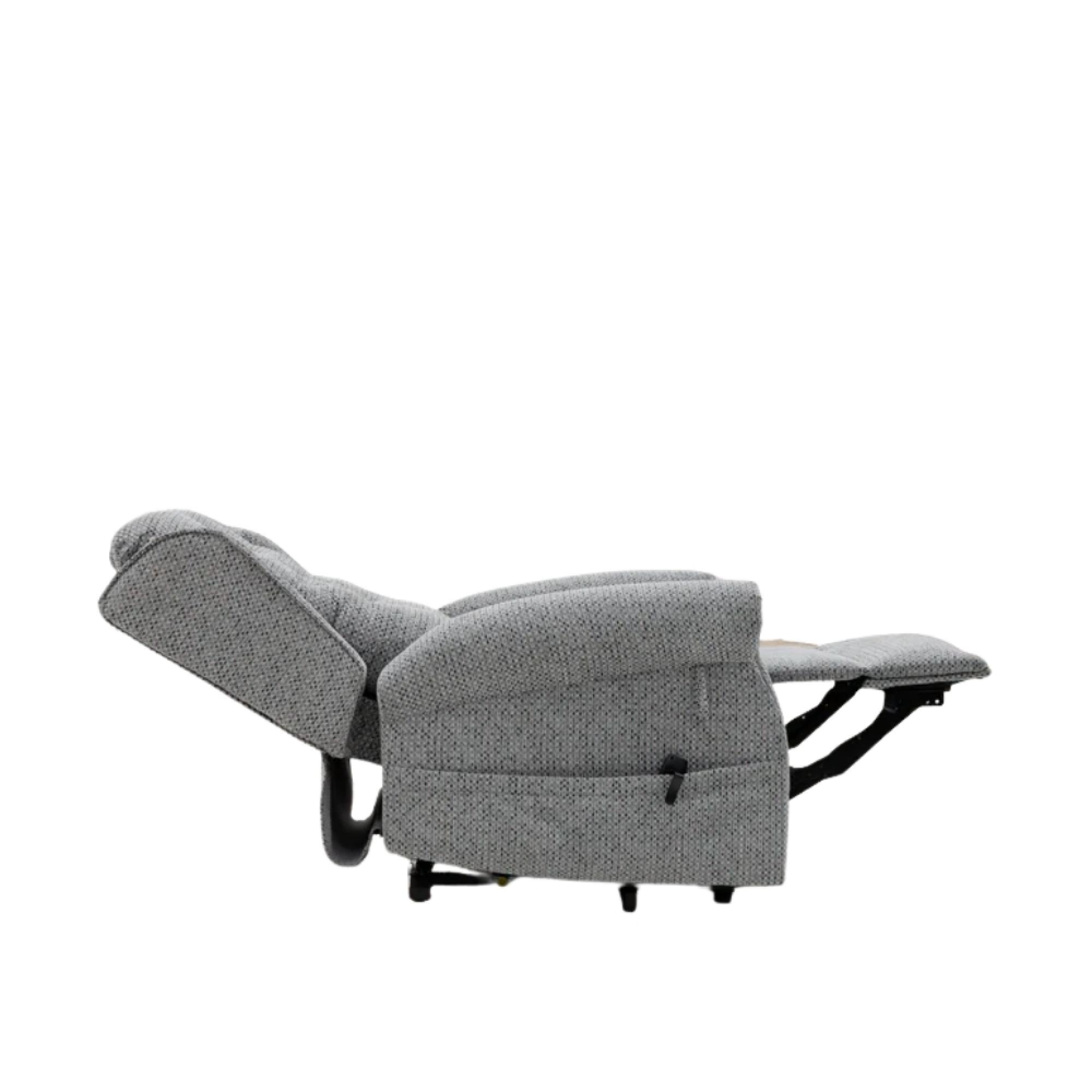Sienna Rise Recliner Armchair - Grey Fabric