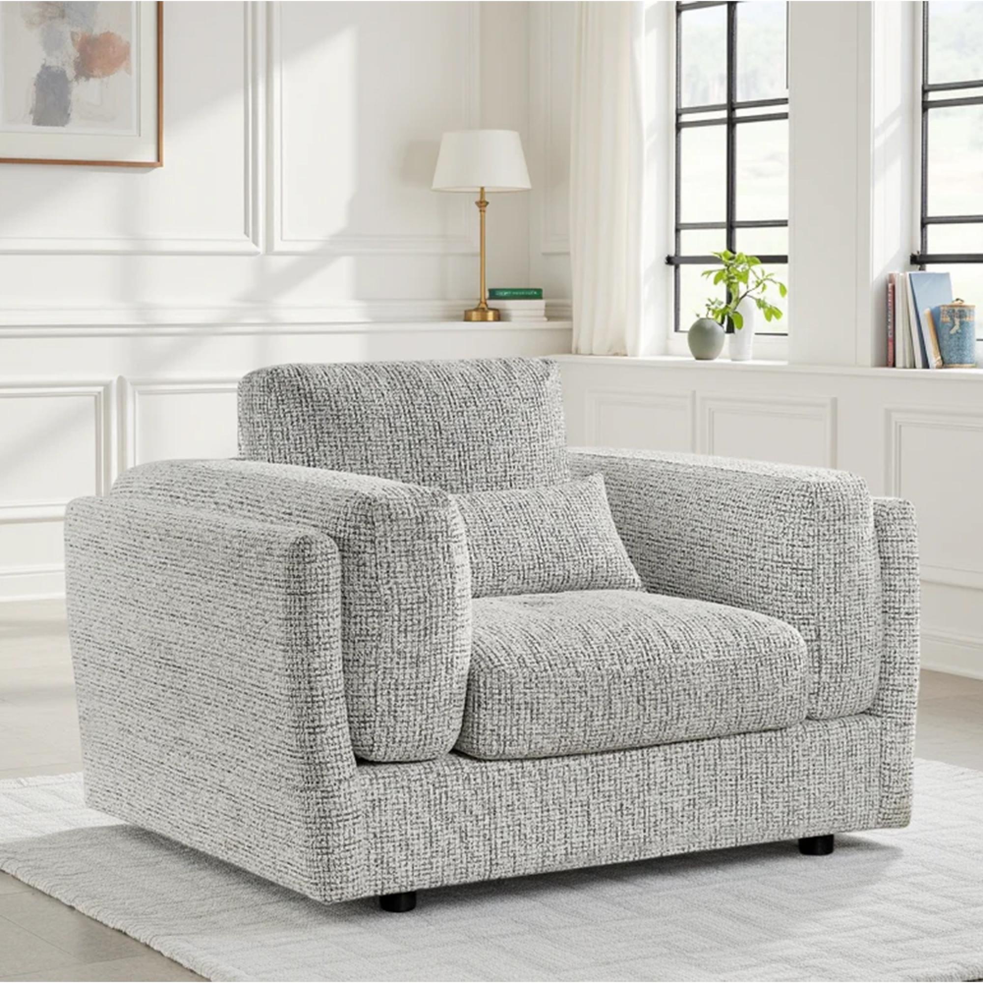 Bari Armchair - Grey Fabric