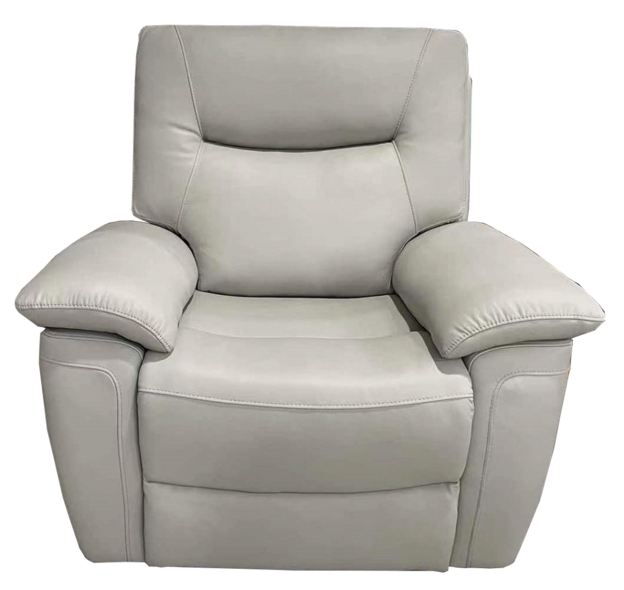 Lucia Recliner Armchair - Pearl Grey Leather