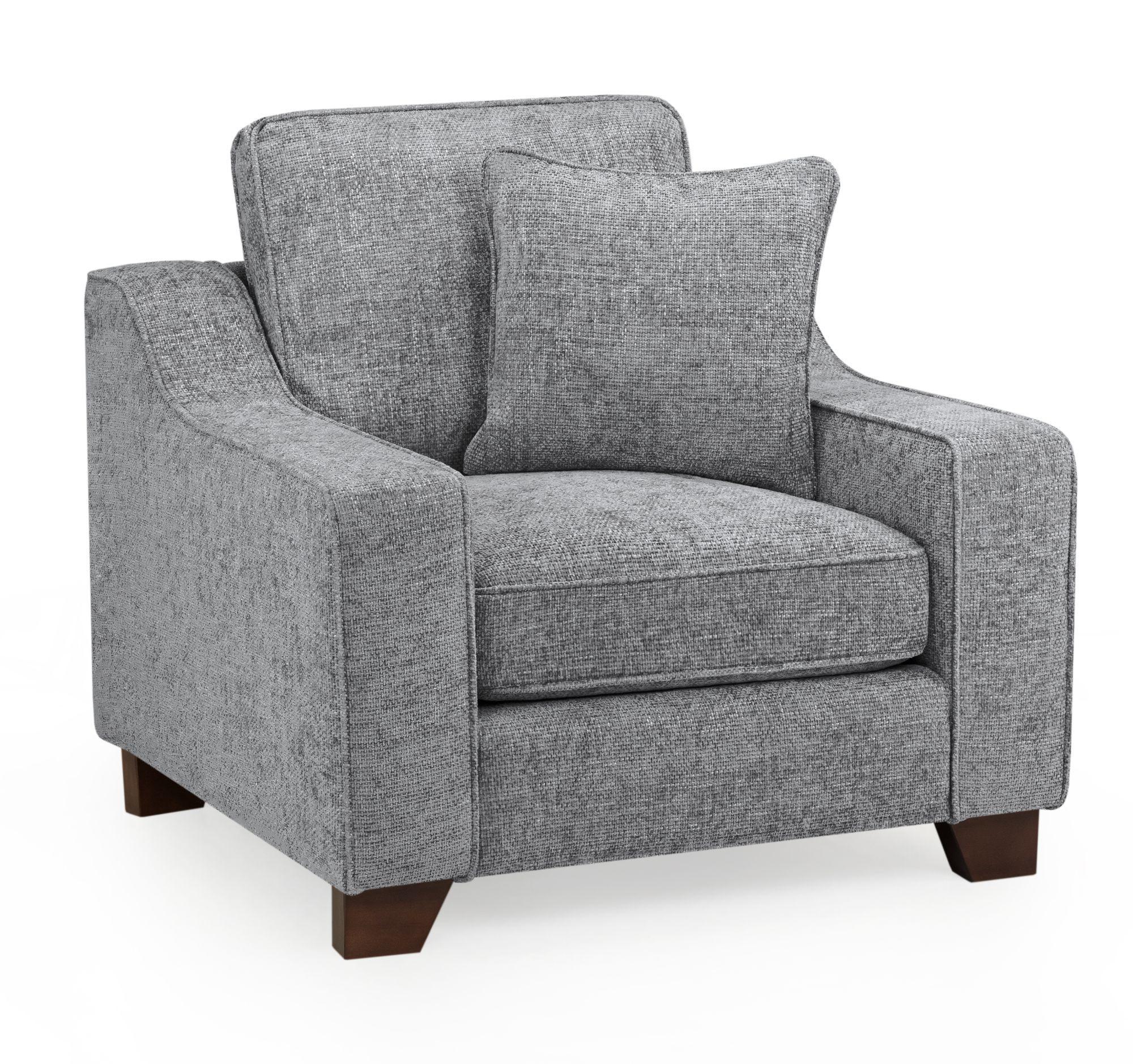 Nebraska Armchair - Slate Grey Fabric
