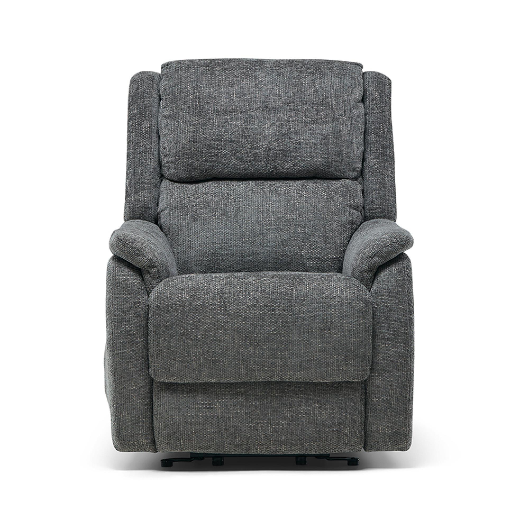 Palermo Lift and Rise Power Recliner Armchair - Graphite Fabric