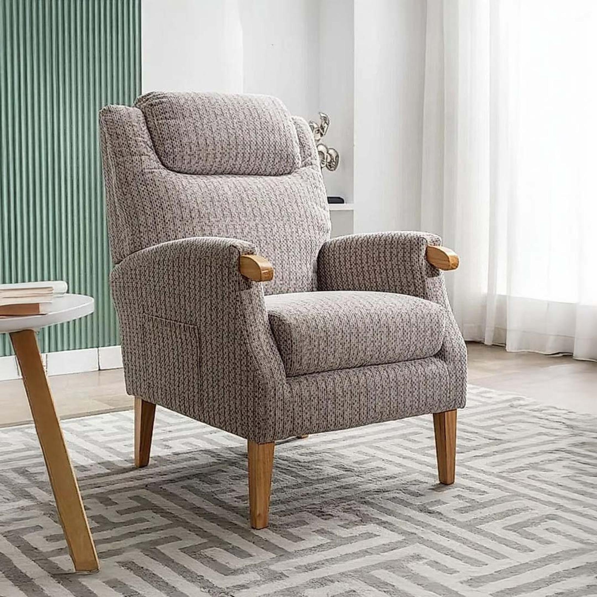 Lisbon Fireside Armchair - Natural Fabric