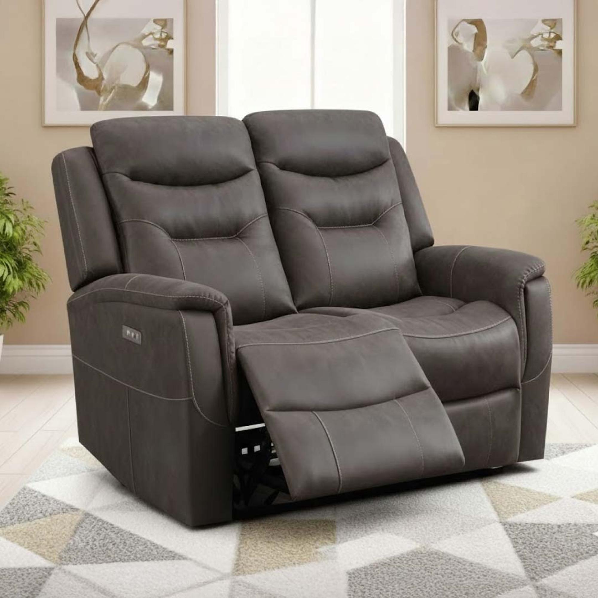 Harrogate 2 Seater Recliner Sofa - Brown Fabric