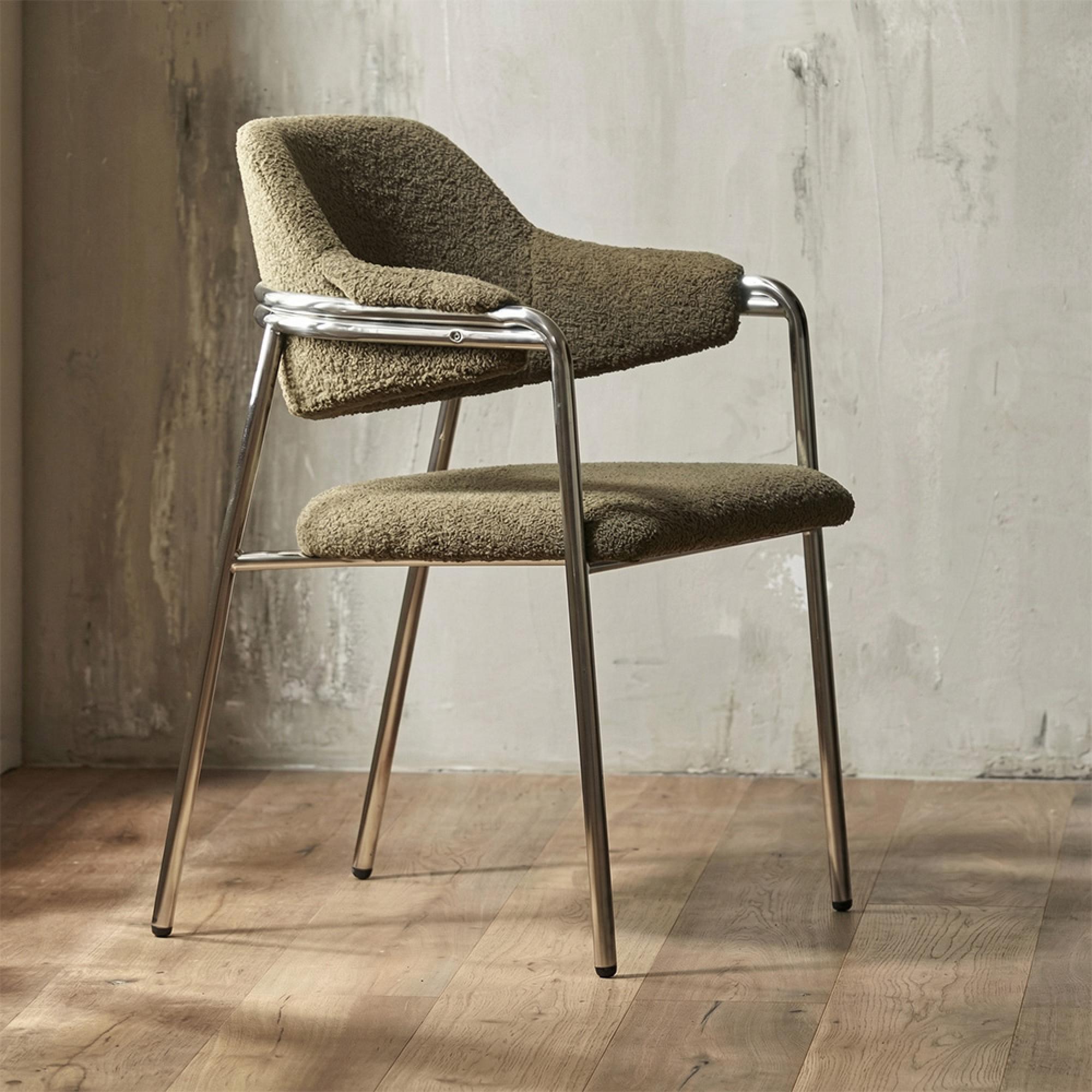 Albert Armchair - Teddy Fabric - Green