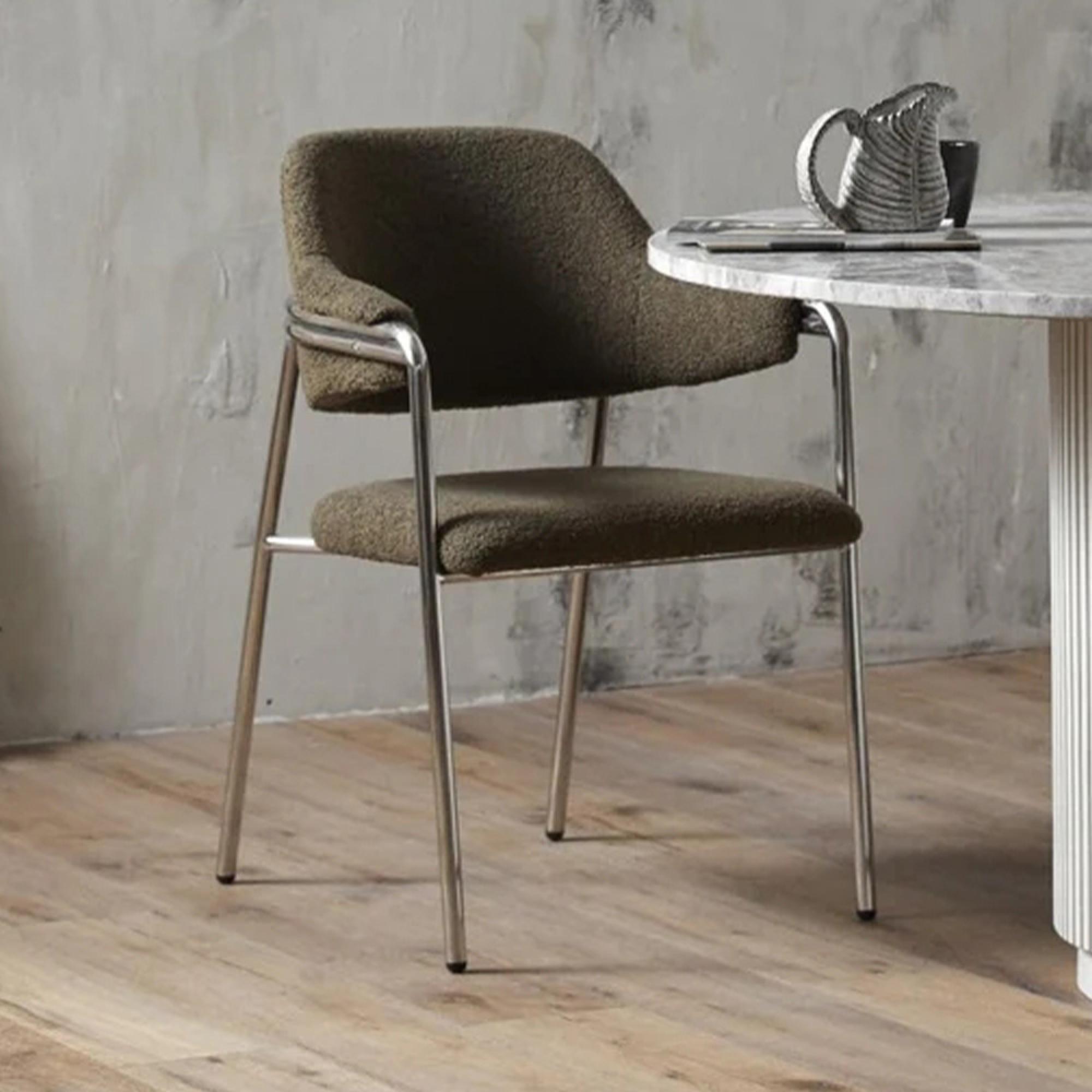 Albert Armchair - Teddy Fabric - Green