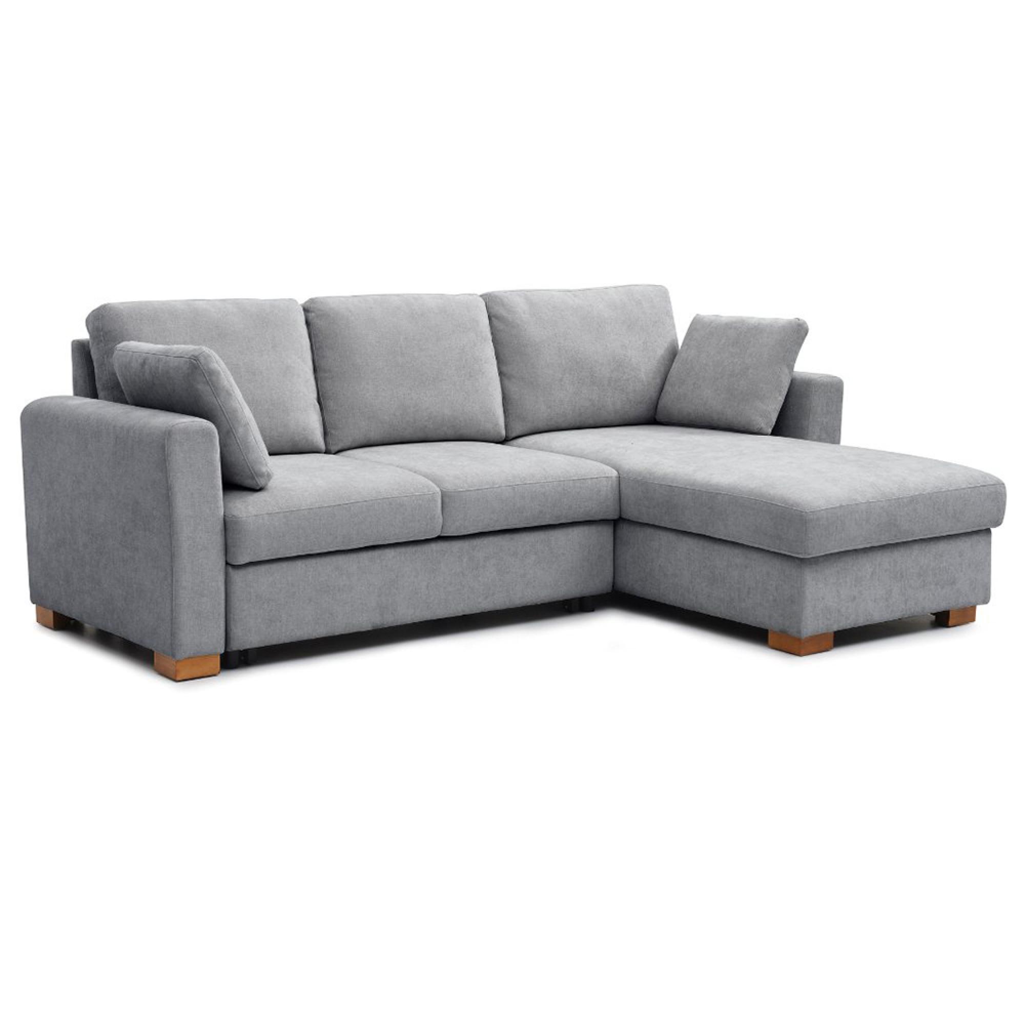 Sorrento Sofa Bed - Grey Fabric - Corner - Pull Out with Storage