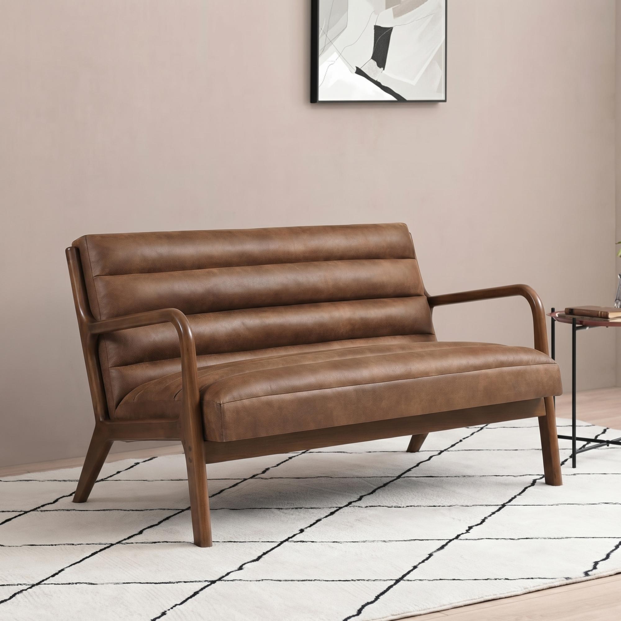 Inca Sofa - Achilles Brown Faux Leather - 2 Seater