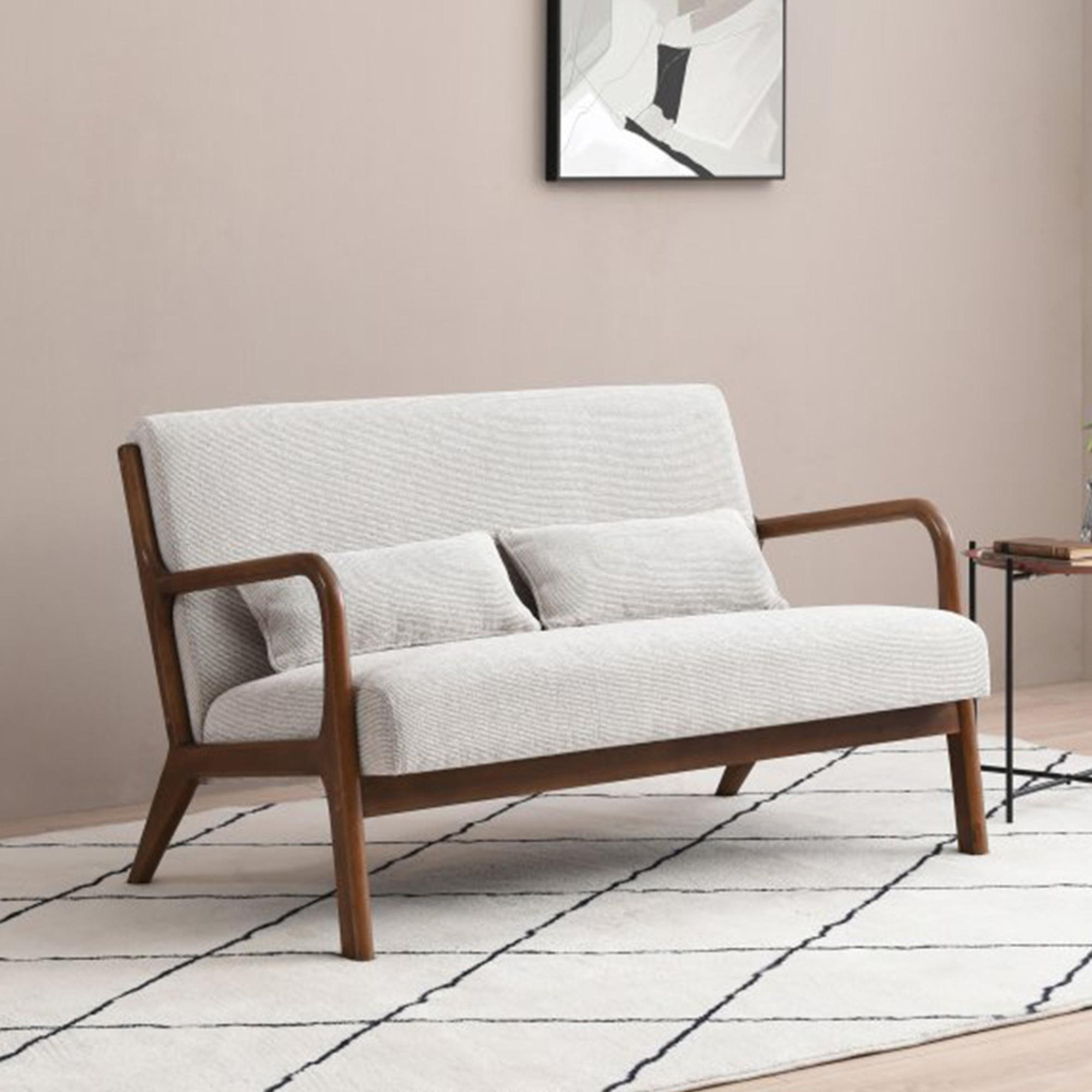 Inca Sofa - Leto Natural Woven Chenille - 2 Seater