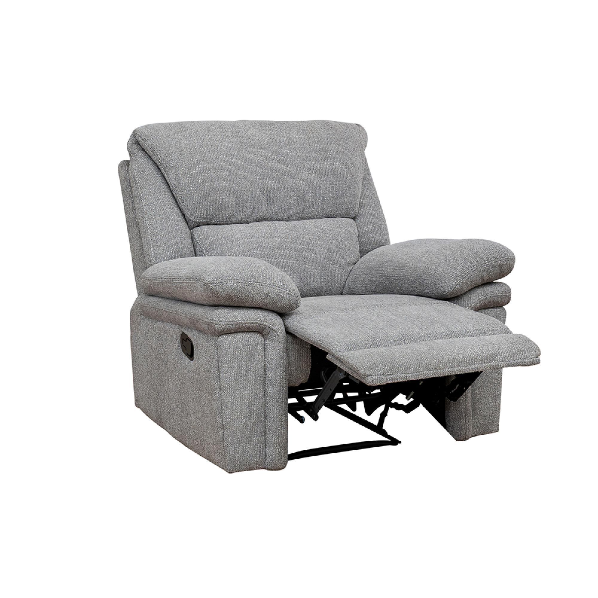 Bexley Armchair - Manual Recliner - Fabric - Grey