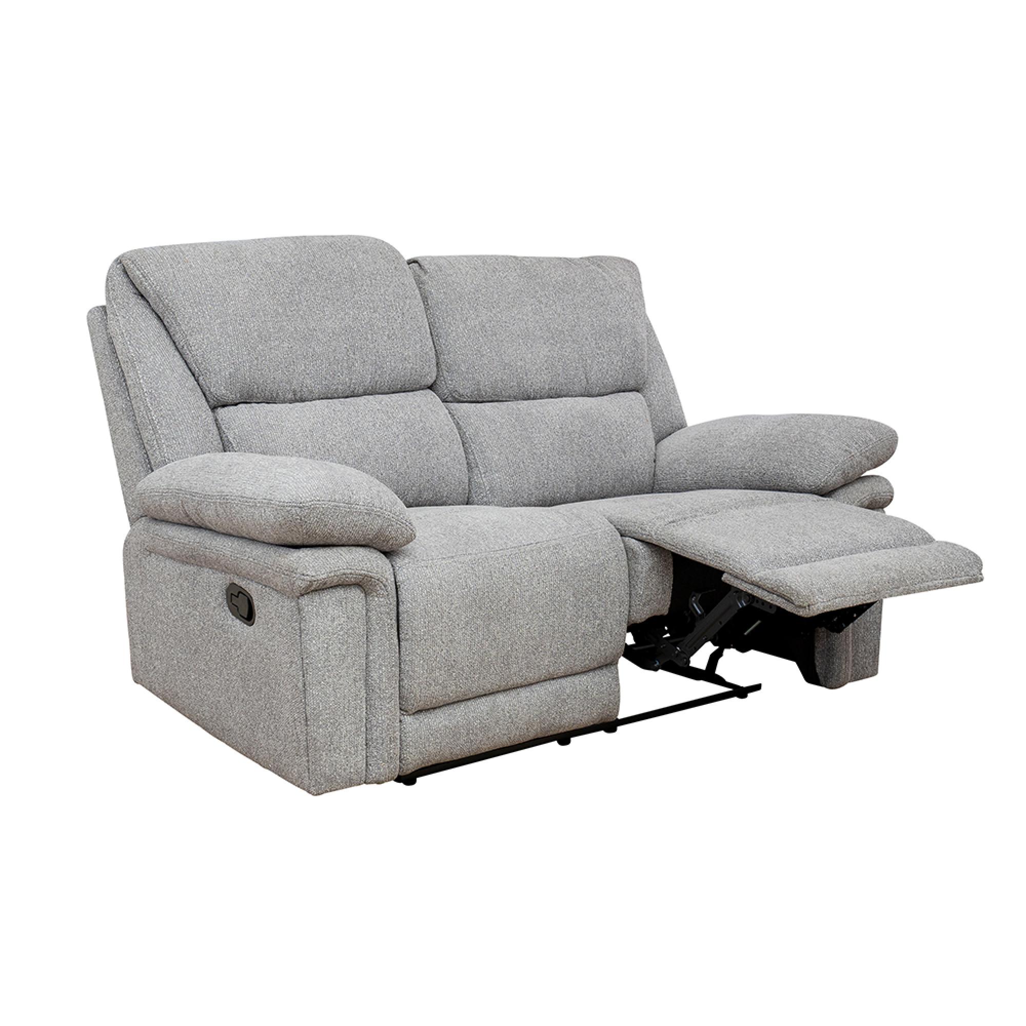 Bexley Sofa - 2 Seater - Manual Recliner - Fabric - Grey