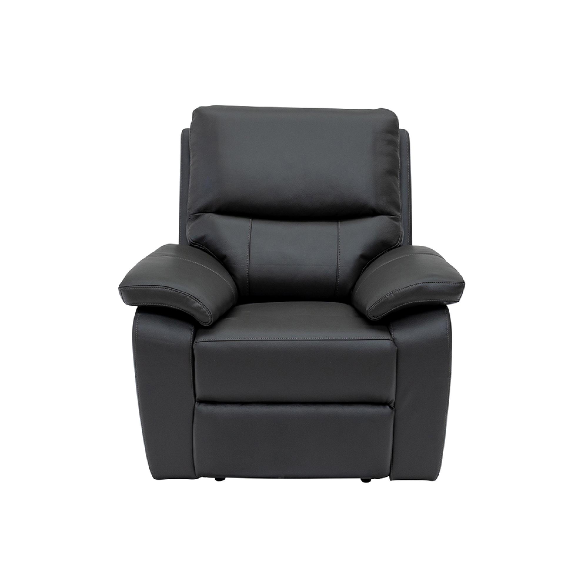 Cannes Armchair - Electric Recliner - Leather - Charcoal