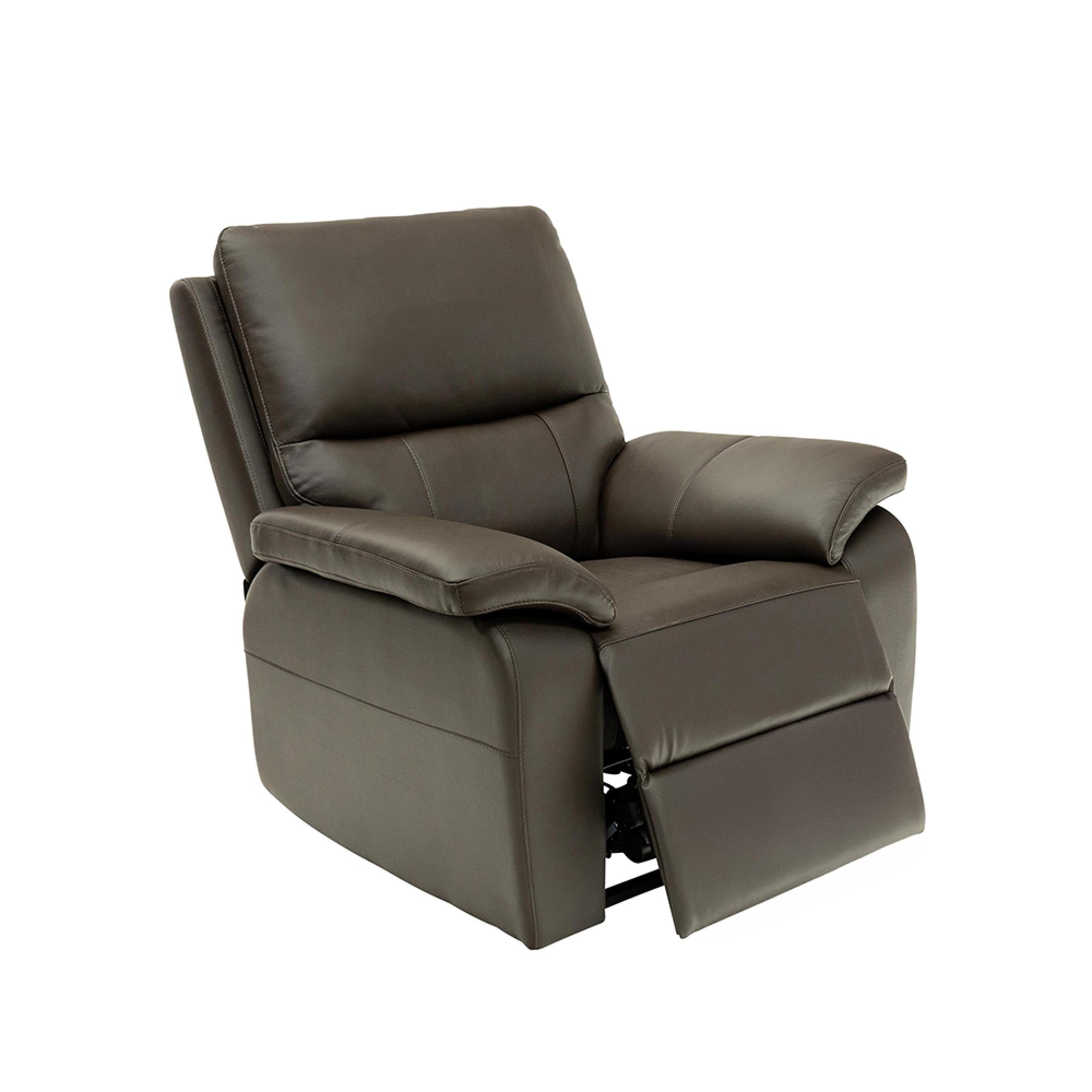 Cannes Armchair - Electric Recliner - Leather - Chocolate