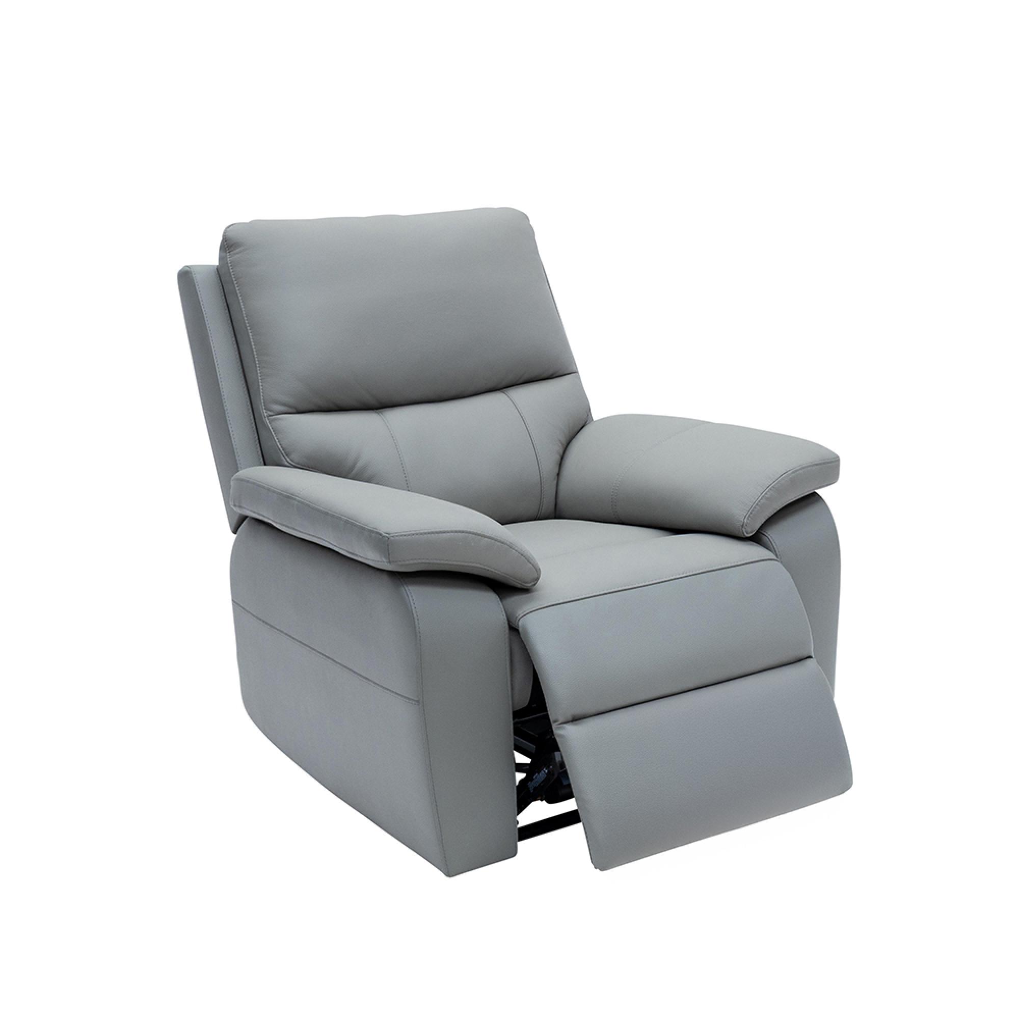 Cannes Armchair - Electric Recliner - Leather - Grey