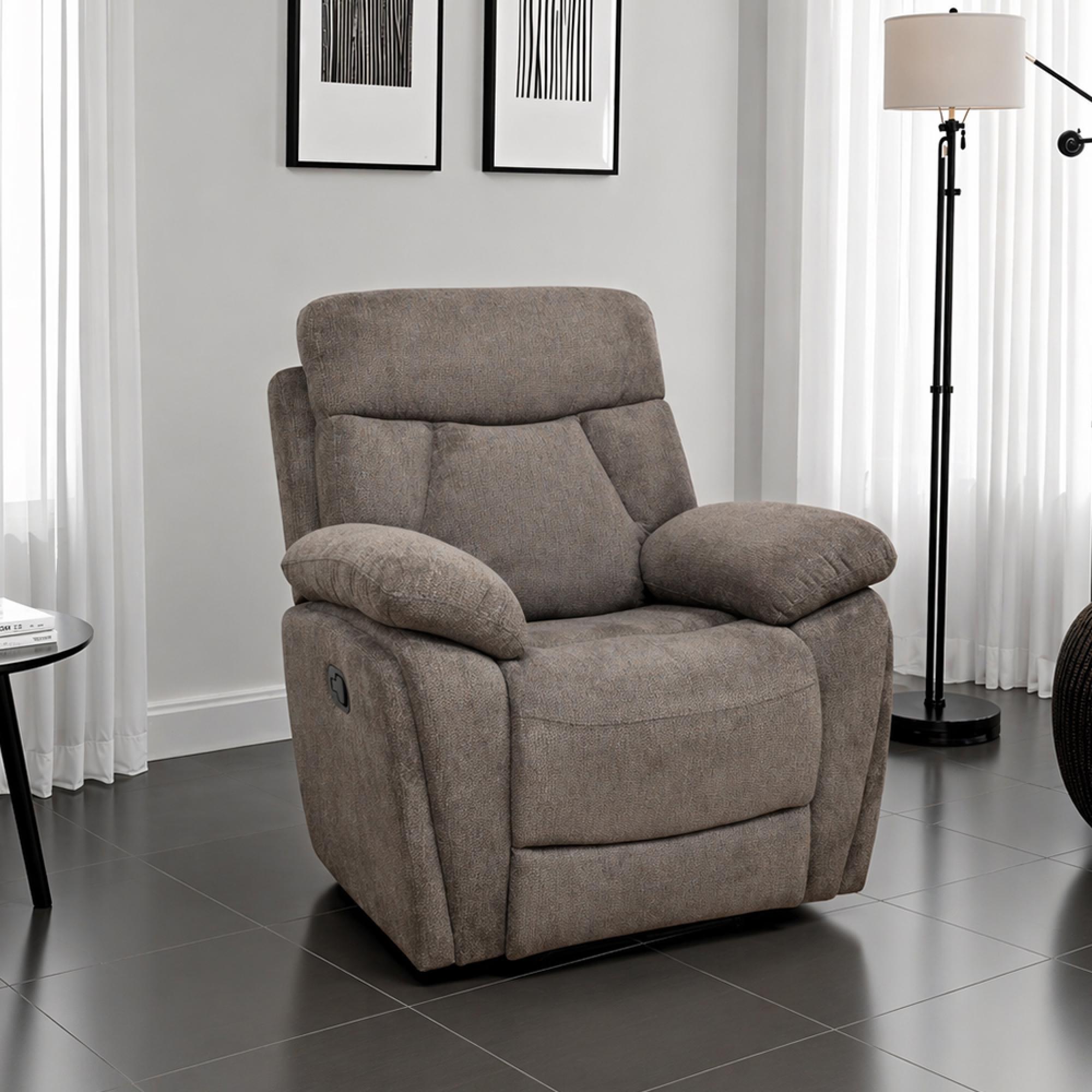 Colston Armchair - Manual Recliner - Fabric - Dark Grey